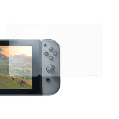 DELTACO Schutzfolie Displayschutzfolie für Nintendo Switch (9H Glas kratzfest glasklar), inkl. 5 Jahre Herstellergarantie