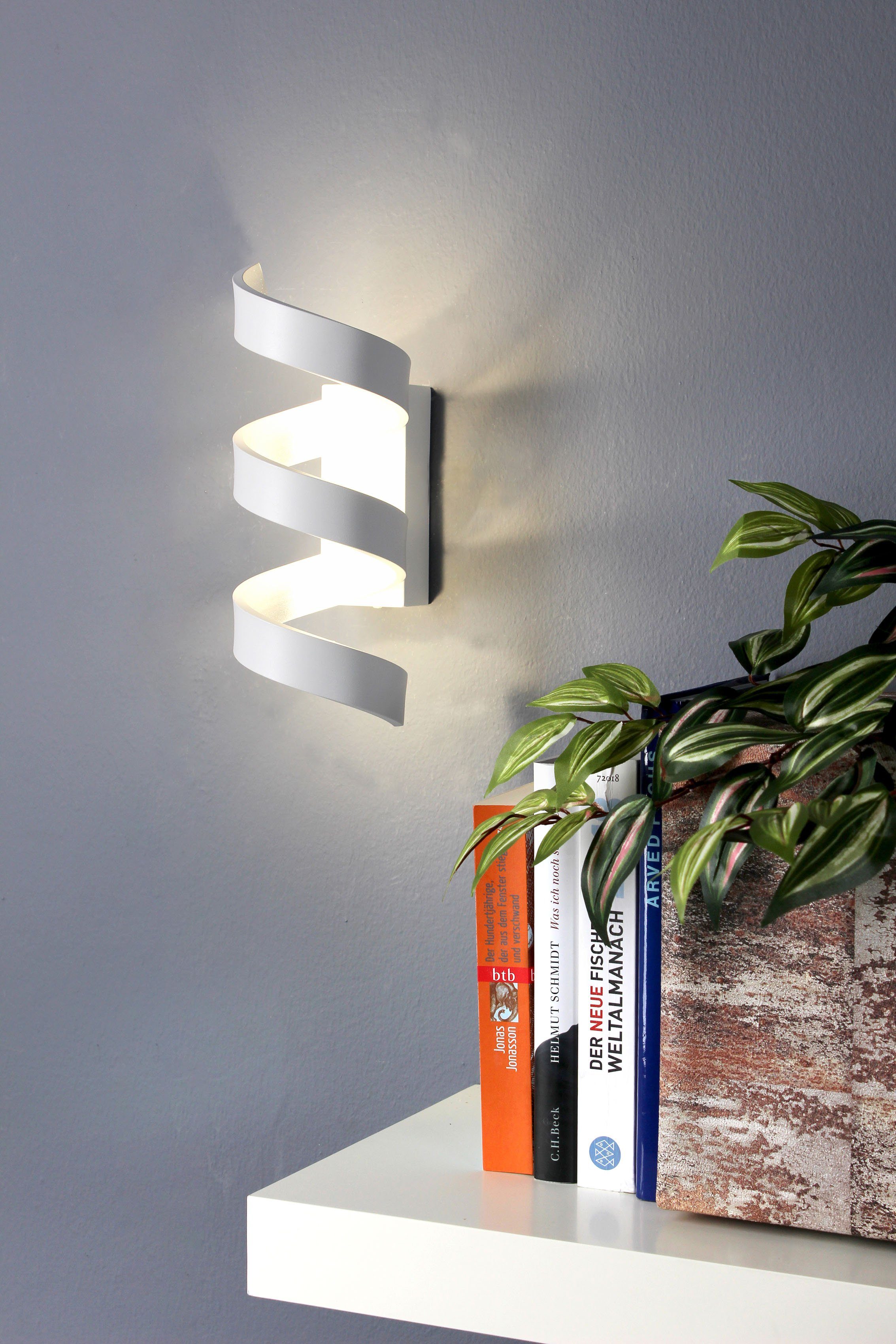 LUCE Design Wandleuchte LED integriert, Warmweiß LED fest HELIX