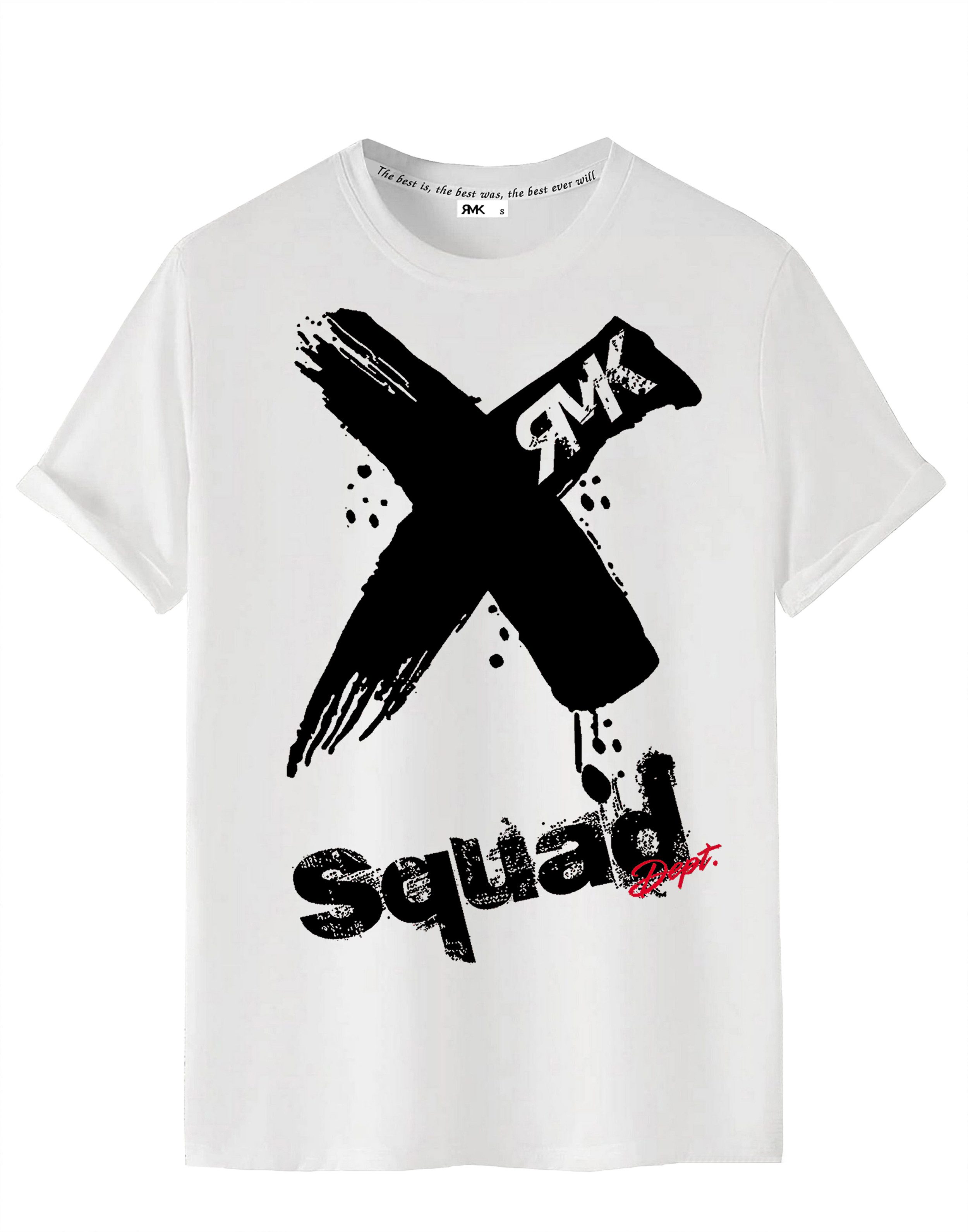 RMK T-Shirt Herren Shirt Basic Rundhals mit X Aufdruck günstig online kaufen