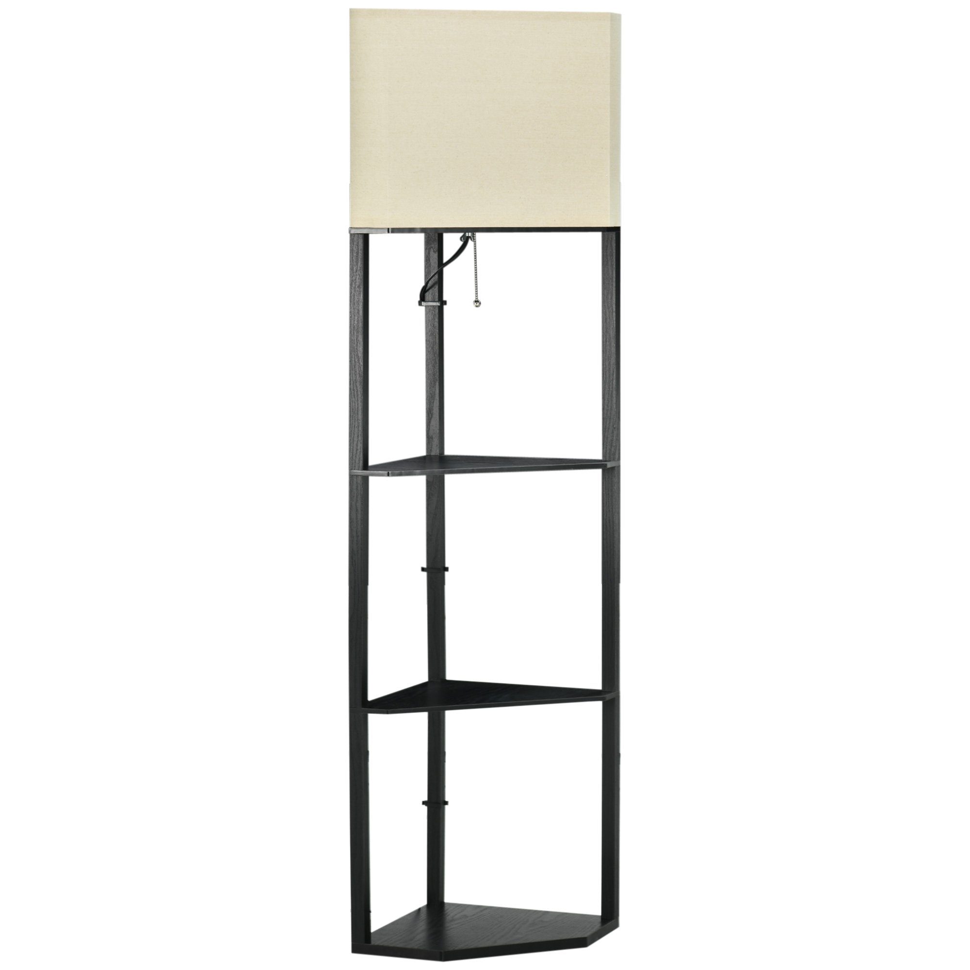 Stehlampe 40 W Standlampe mit E27 Sockel 3 Fächern