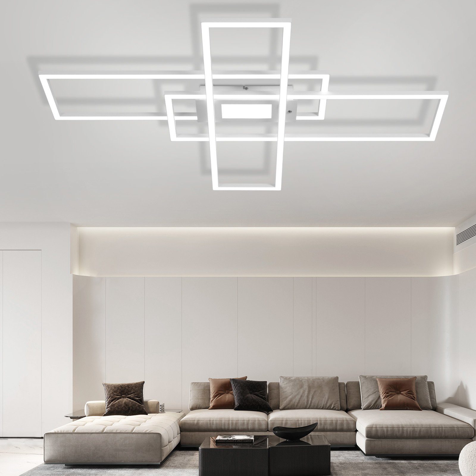 ZMH LED Deckenleuchte Wohnzimmer 50W 3 günstig online kaufen