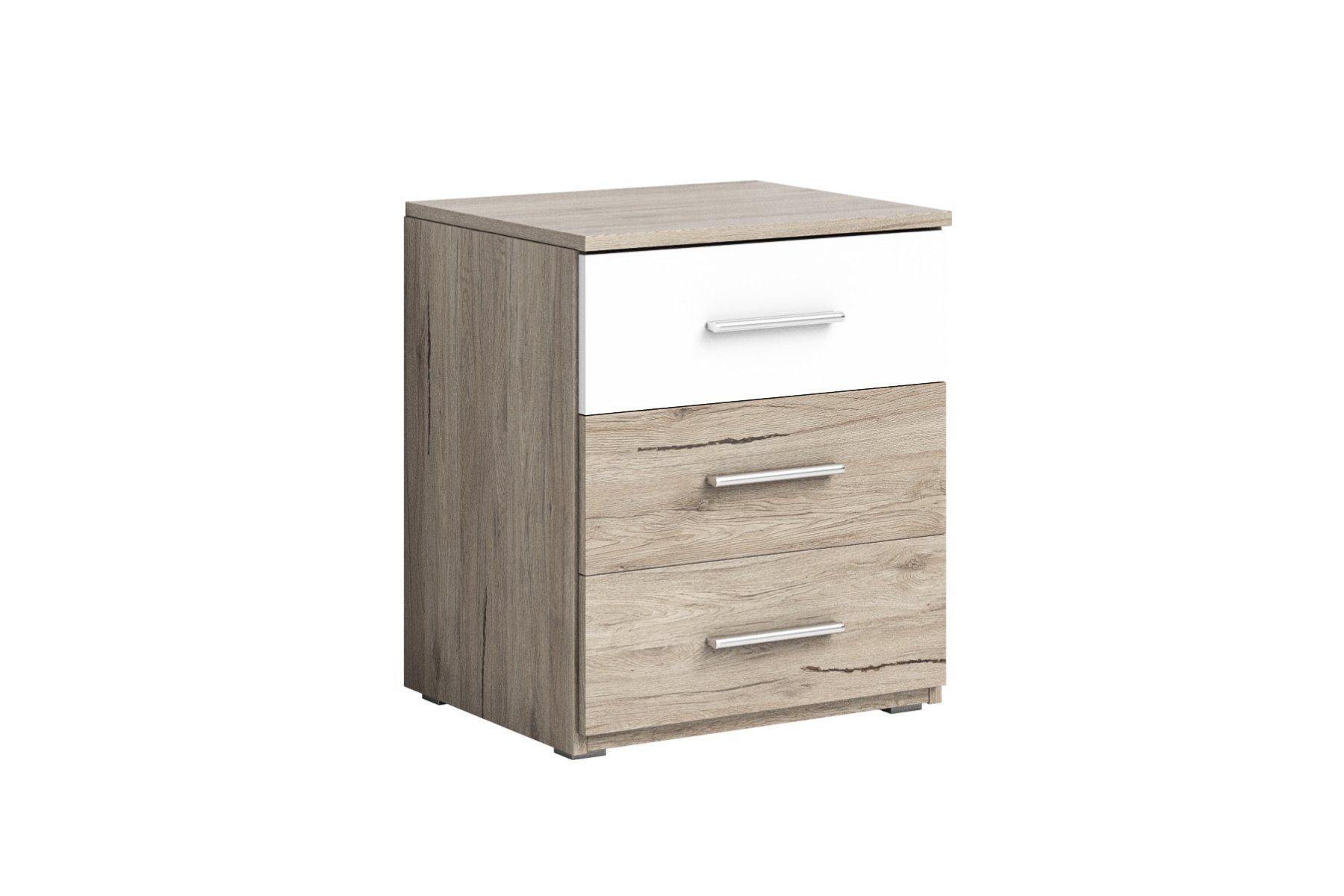 99rooms Nachttisch Era (Nachtkommode, Nachttischschrank), mit Schubladen, aus Holzwerkstoff, Modern Design, viel Stauraum