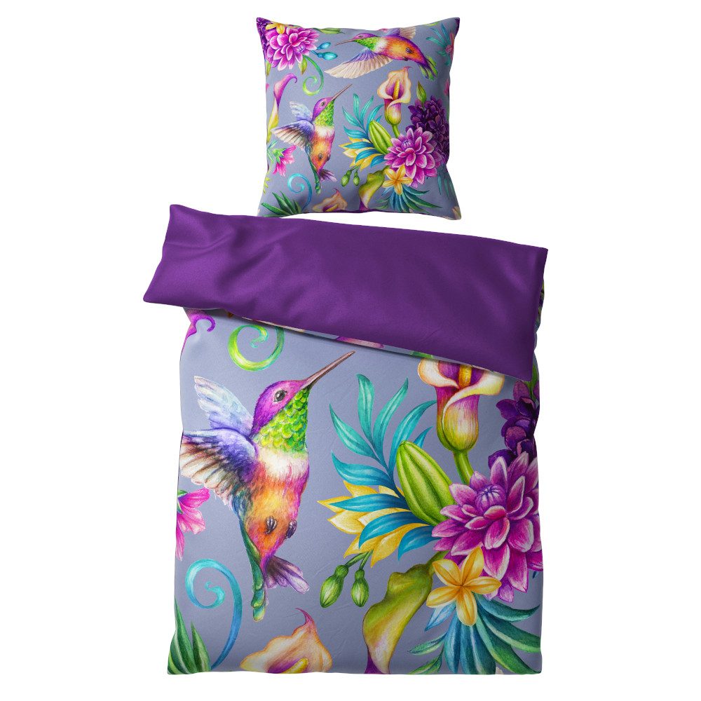 Sanilo Bettwäsche 135x200 cm, viele moderne Motiv Bettbezüge, Bettbezug und Kissenbezug, Baumwolle, mit Reißverschluss, OEKO-TEX Standard 100