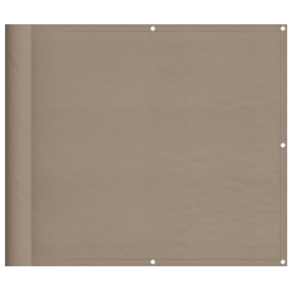 vidaXL Balkonsichtschutz Balkon-Sichtschutz Taupe 90x1000 cm 100 % Polyester-Oxford (1-St)
