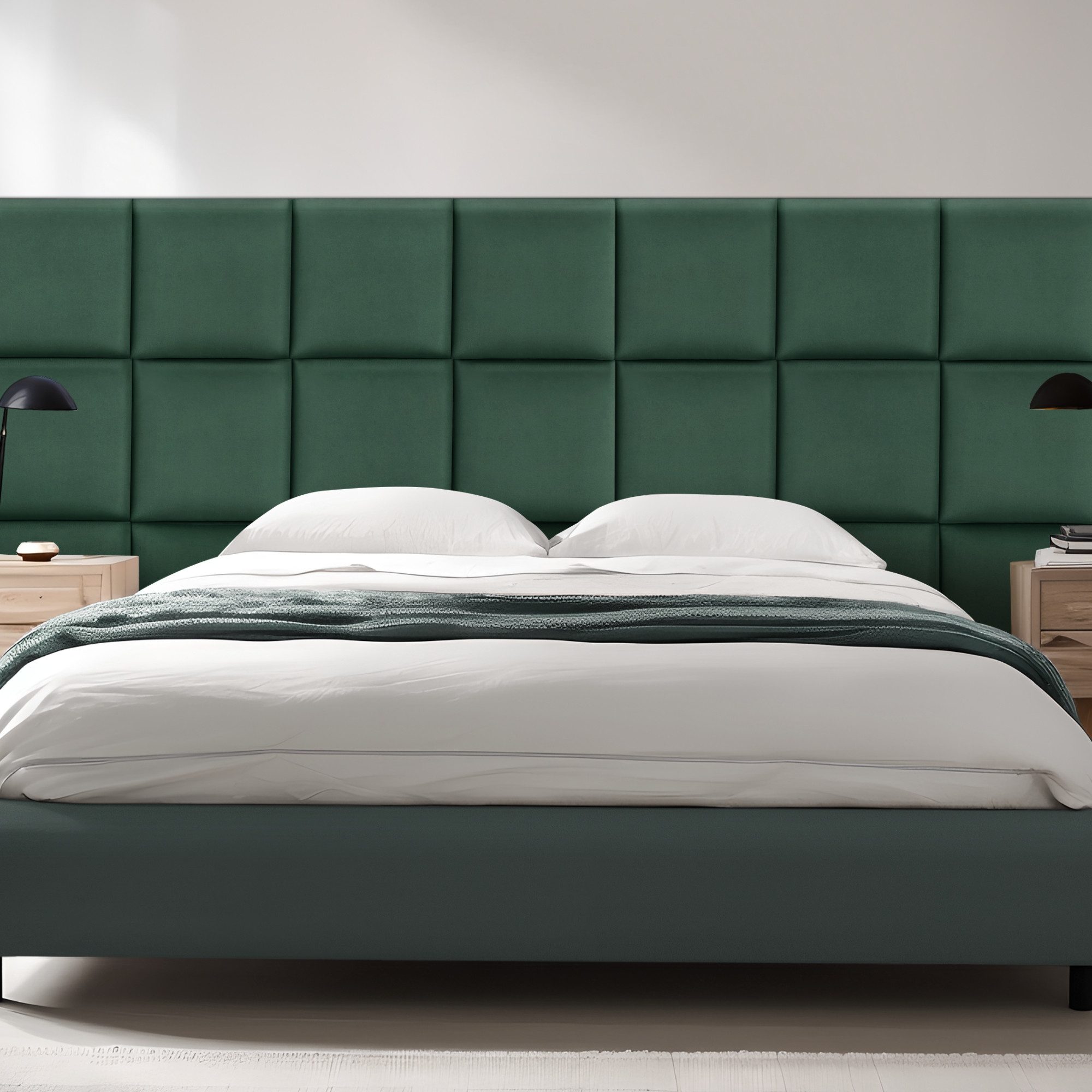 neu.haus Wandpolster, (Set, 4 Stück), »Carpino« Wandkissen Samt 30 x 30 cm günstig online kaufen