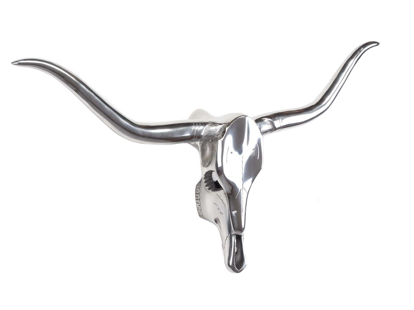 Aubaho Dekoobjekt Bulle Wanddekoration Büffel Deko Geweih Alu Jagd Stier Figur 76cm