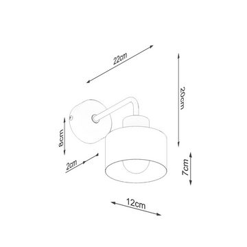 famlights Wandleuchte, Wandleuchte Sheila in Schwarz E27, keine Angabe, Leuchtmittel enthalten: Nein, warmweiss, Wandleuchte, Wandlampe, Wandlicht