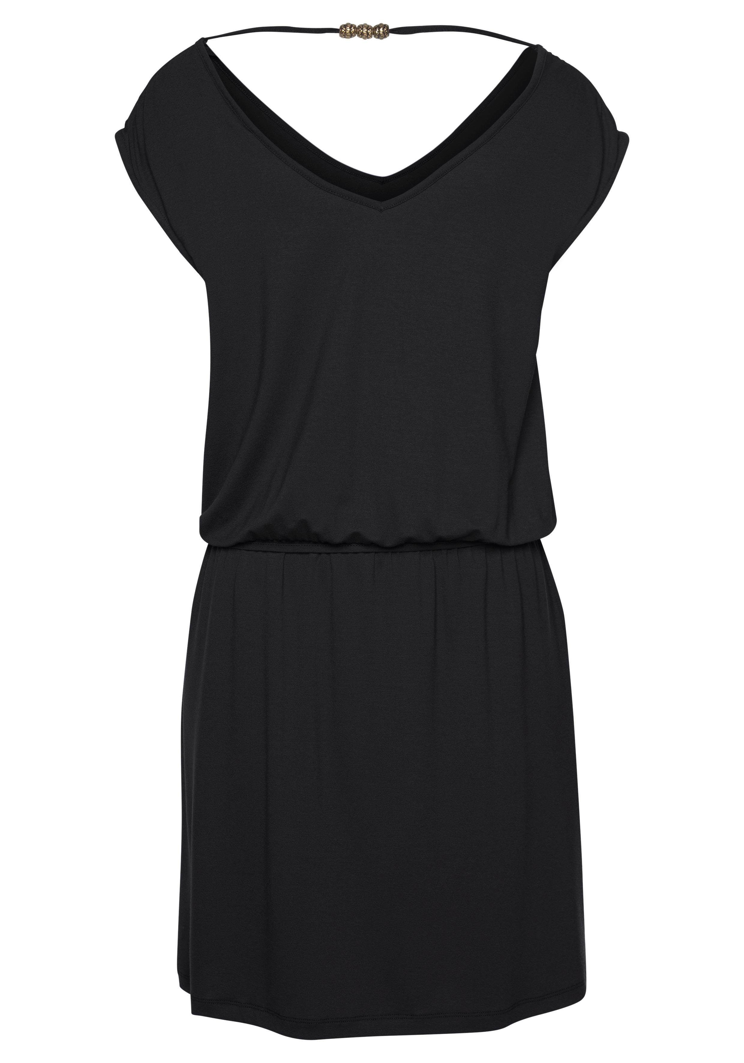 LASCANA Jerseykleid mit Zierband am Rücken, günstig online kaufen