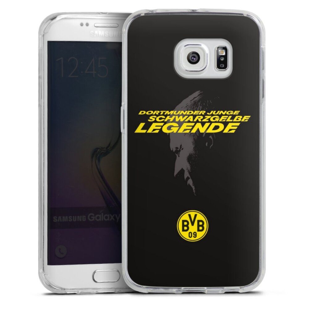 DeinDesign Handyhülle Marco Reus Borussia Dortmund BVB Danke Marco Schwarzgelbe Legende, Samsung Galaxy S6 Edge Silikon Hülle Bumper Case Handy Schutzhülle