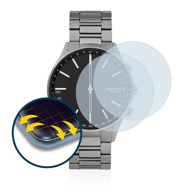 BROTECT Full-Screen Schutzfolie für Skagen Hybrid Smartwatch Holst, Displayschutzfolie, 2 Stück, 3D Curved klar