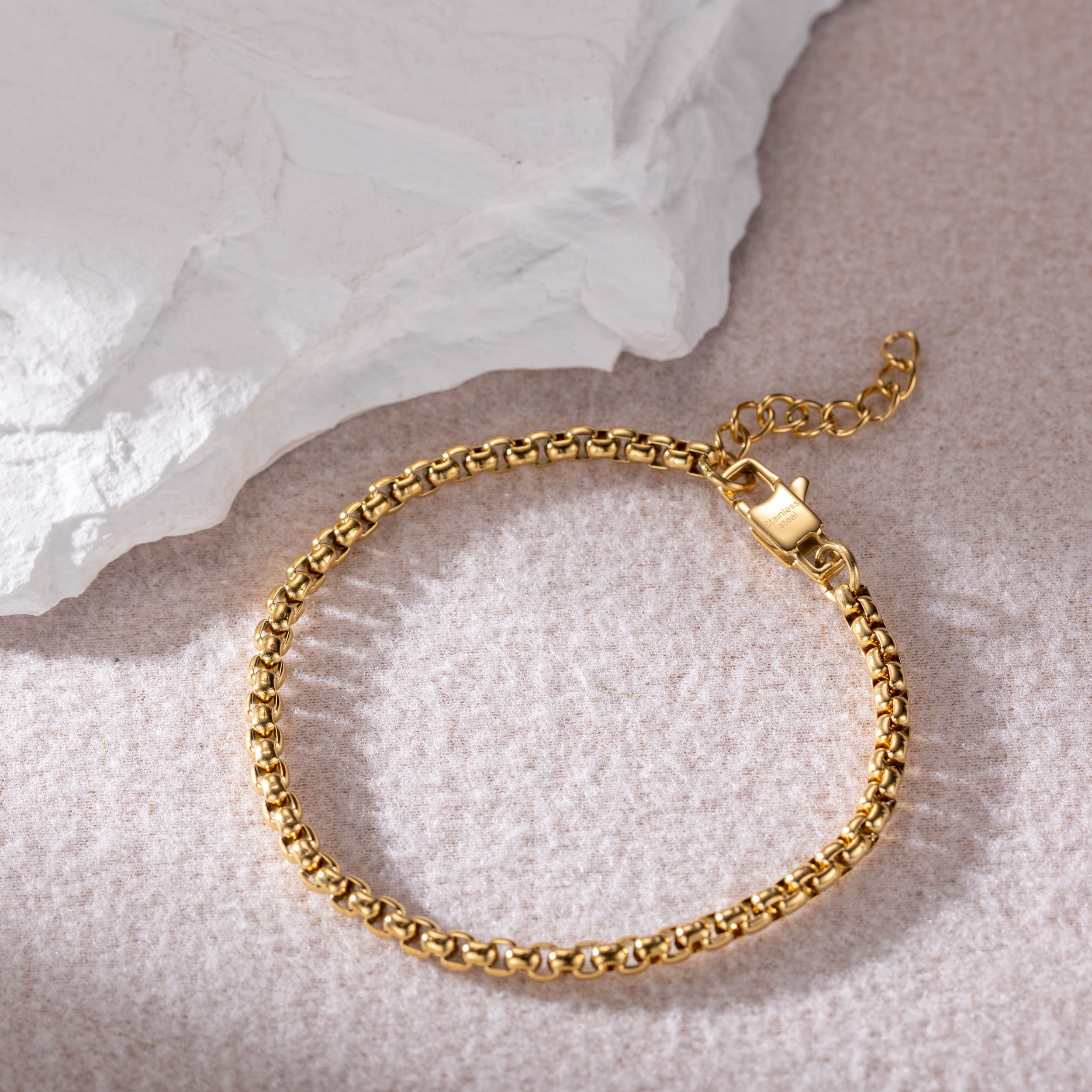 Firetti Fußkette Schmuck Geschenk Edelstahl Fußschmuck Venezianerkette Color