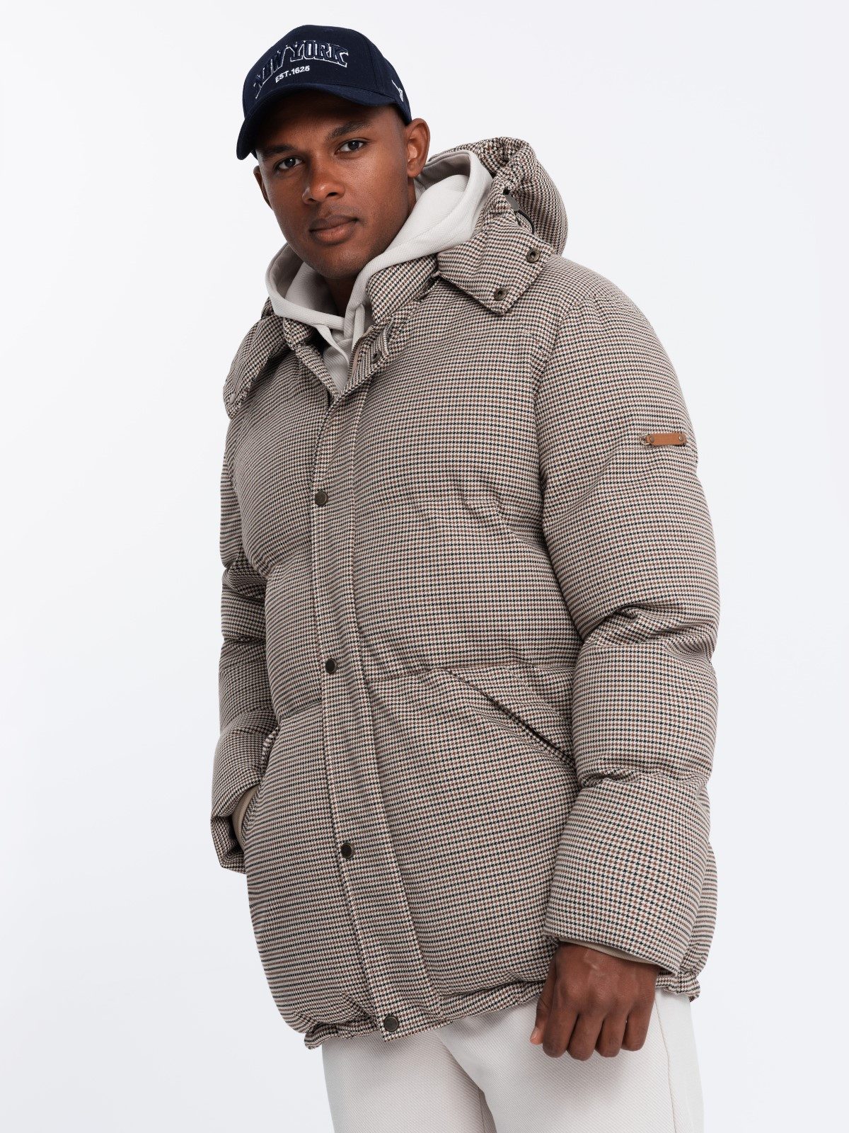 OMBRE Winterjacke Dick wattierte Herren-Peplit- Pufferjacke günstig online kaufen