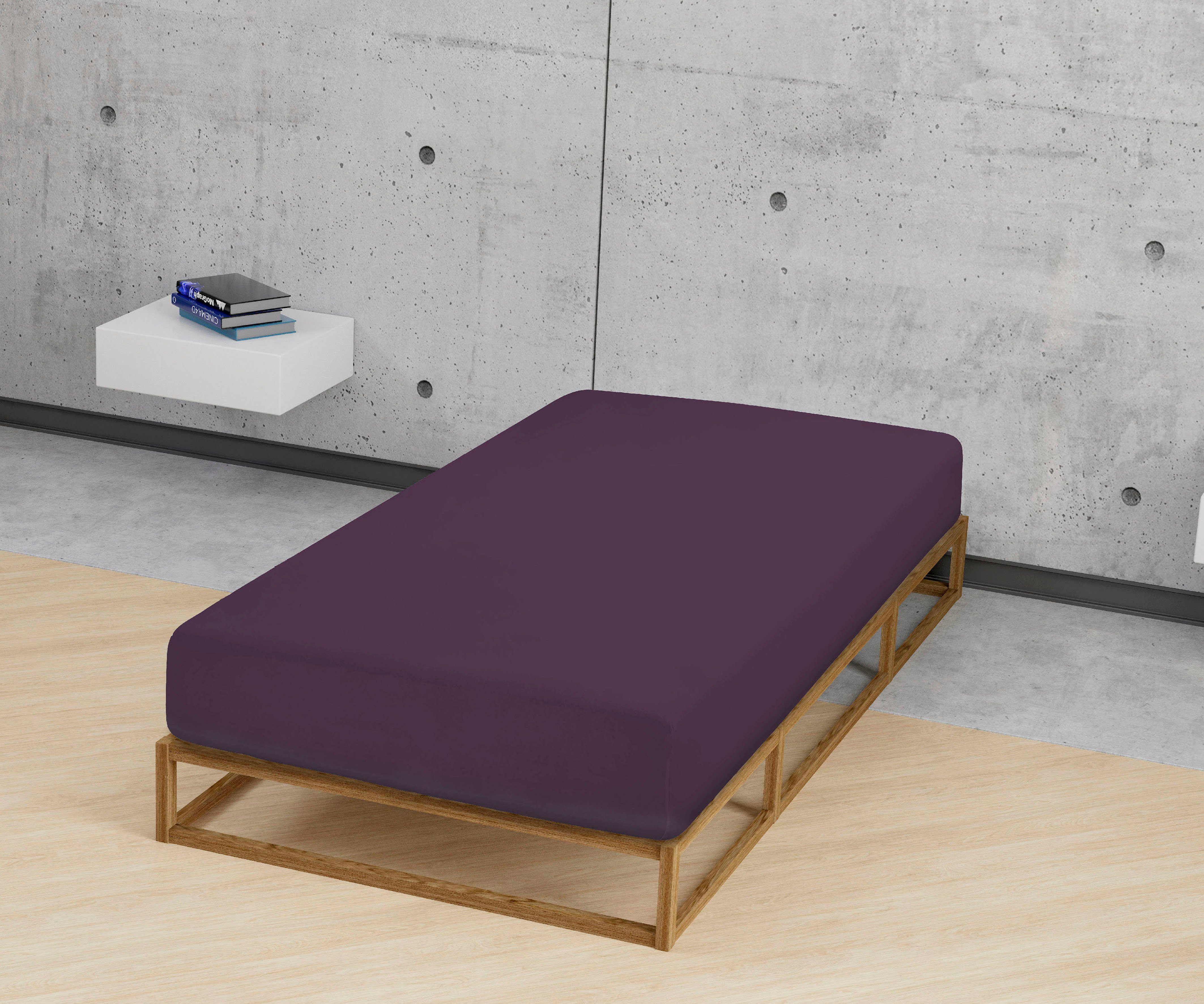 Biberna Spannbettlaken Thea, Jersey-Elasthan, Gummizug: rundum, (1 Stück), günstig online kaufen