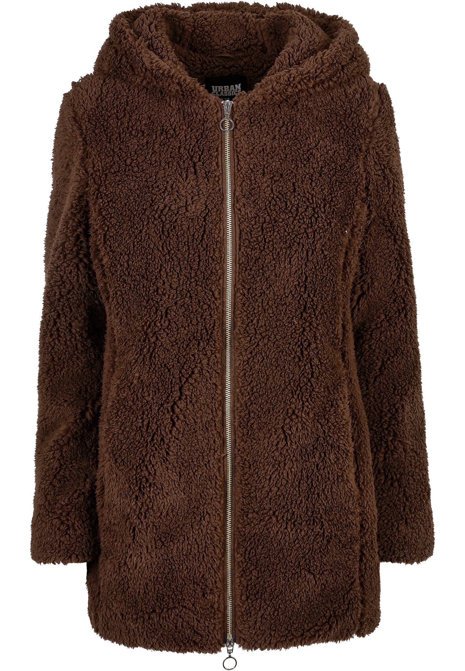 URBAN CLASSICS Outdoorjacke Damen Ladies Sherpa Jacket (1-St) brown