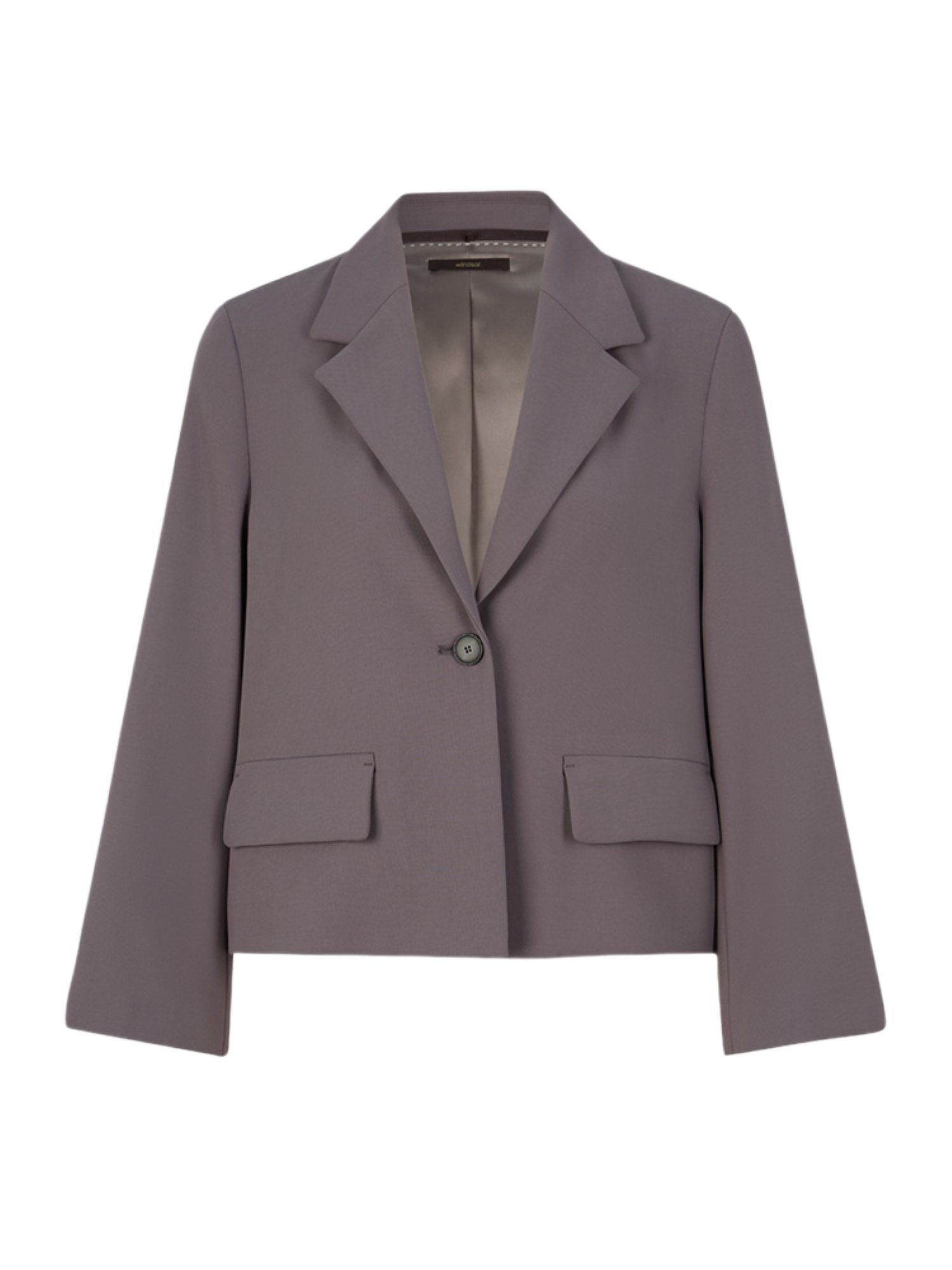 Windsor Jackenblazer grau,Business,Polyester,Unifarben,Reverskragen,Lang,Regular Fit