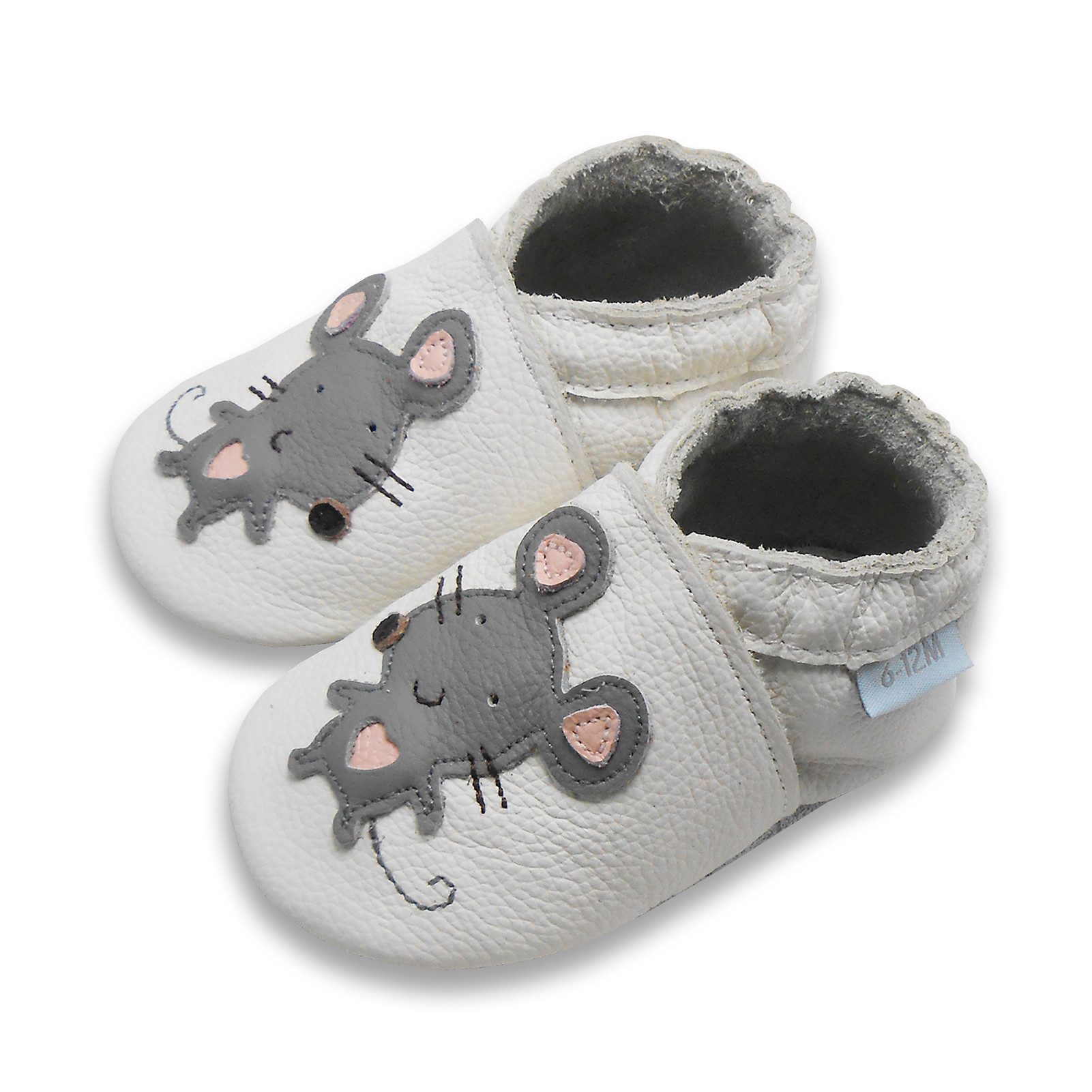 Basrakids Baby Leder Lauflernschuhe rutschfest Hausschuhe Krabbelschuh (100 % echtem Leder) Handgenäht, weiche, leichte, flexible, rutschfest