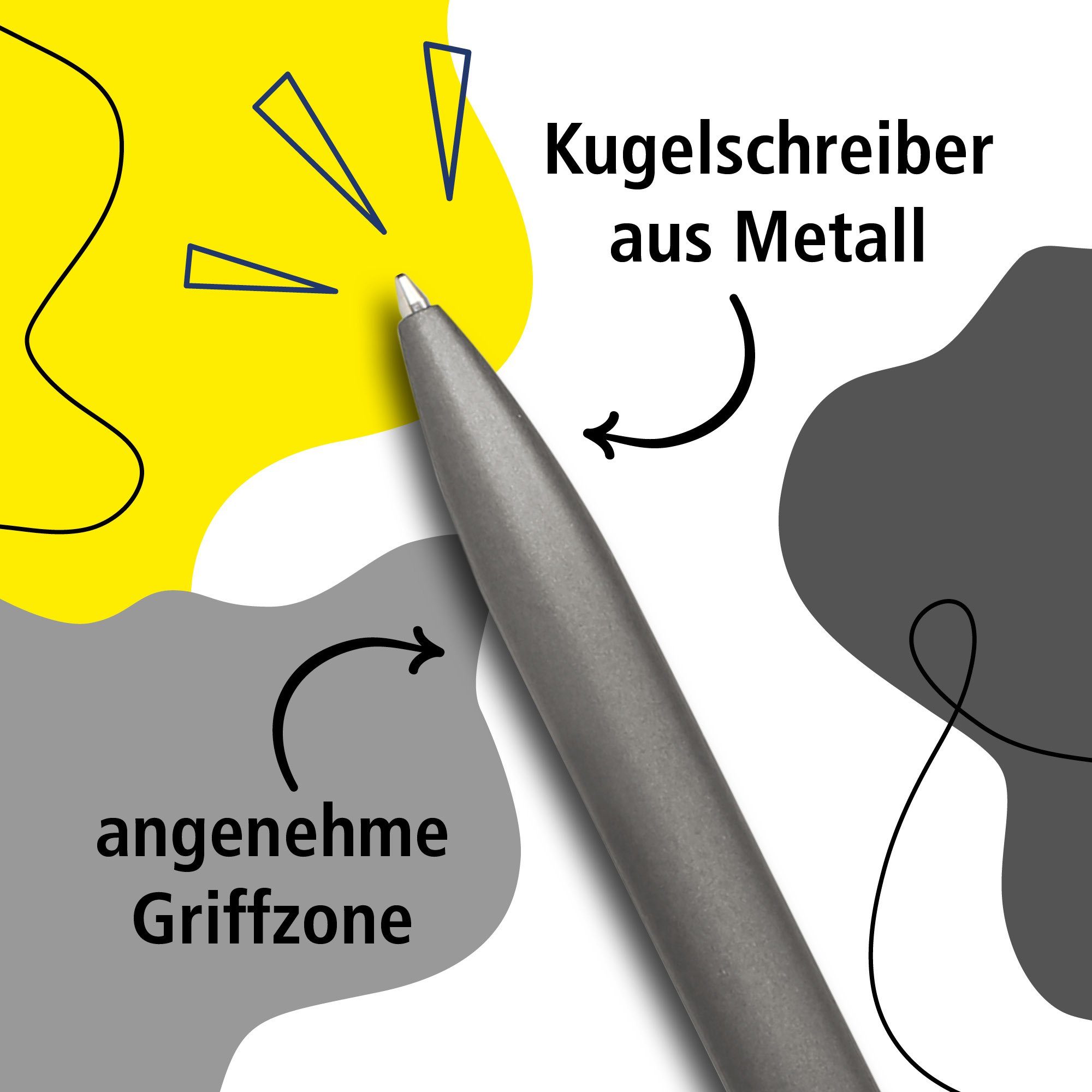 Grau auswechselbarer Octopen Drehkugelschreiber, Kugelschreiber Pen Großraummine Online incl.