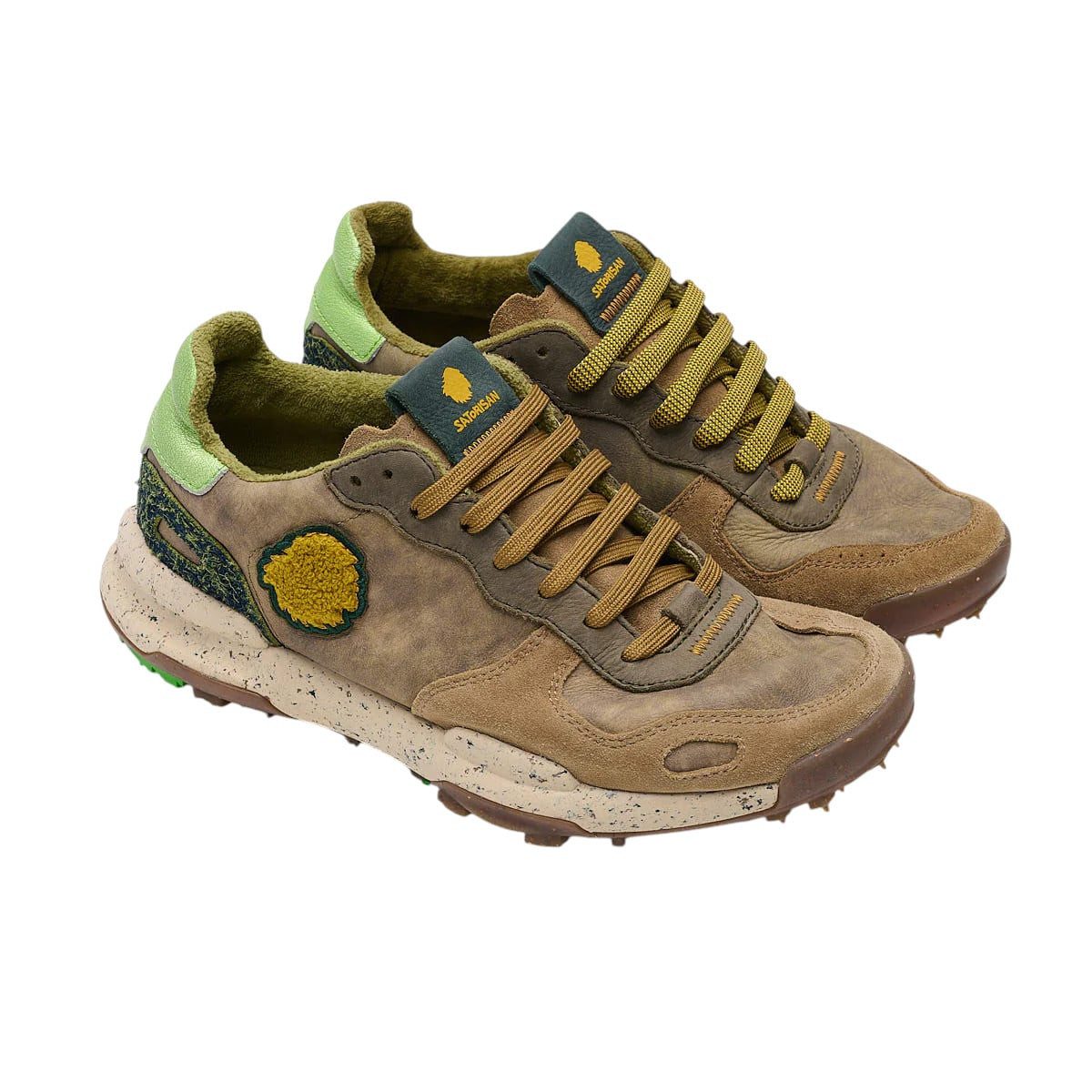 Satorisan Chacrona Premium braun/beige/grün Herren Sneaker