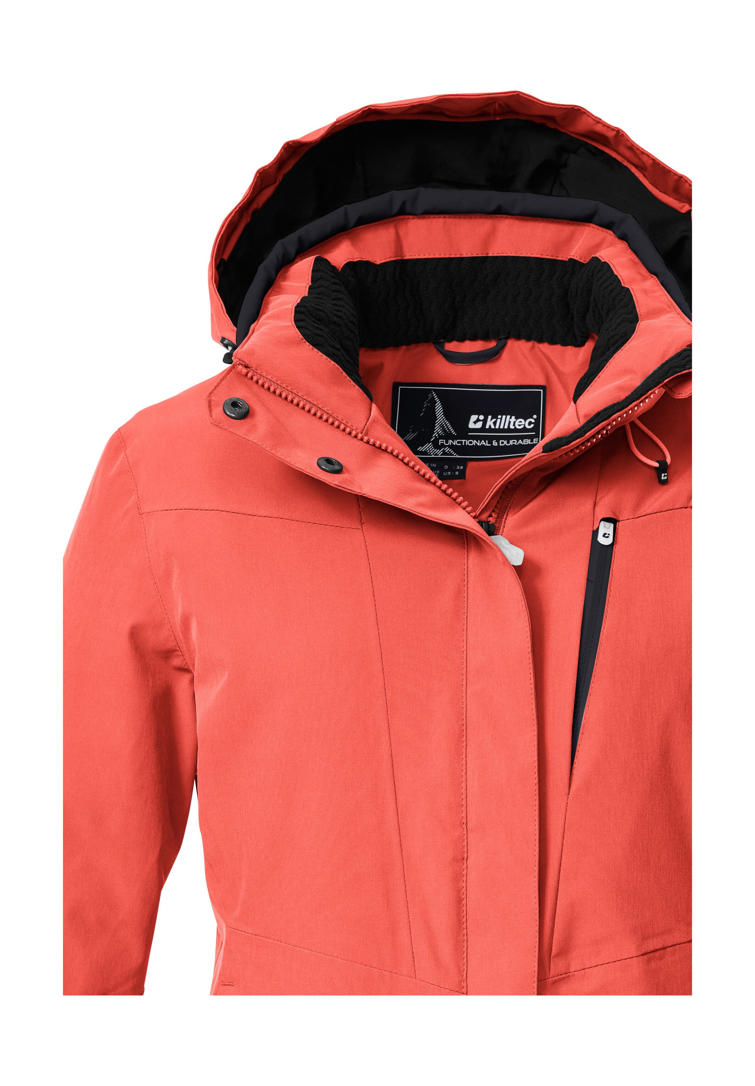 Killtec Skijacke KSW 25 WMN SKI JCKT Atmungsaktive, wasserdichte Skijacke mit abnehmbarer Kapuze