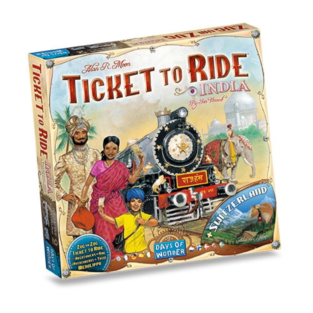 Days of Wonder Spiel Zug um Zug Erweiterung Map Collection 2 Indien + Schweiz 811774