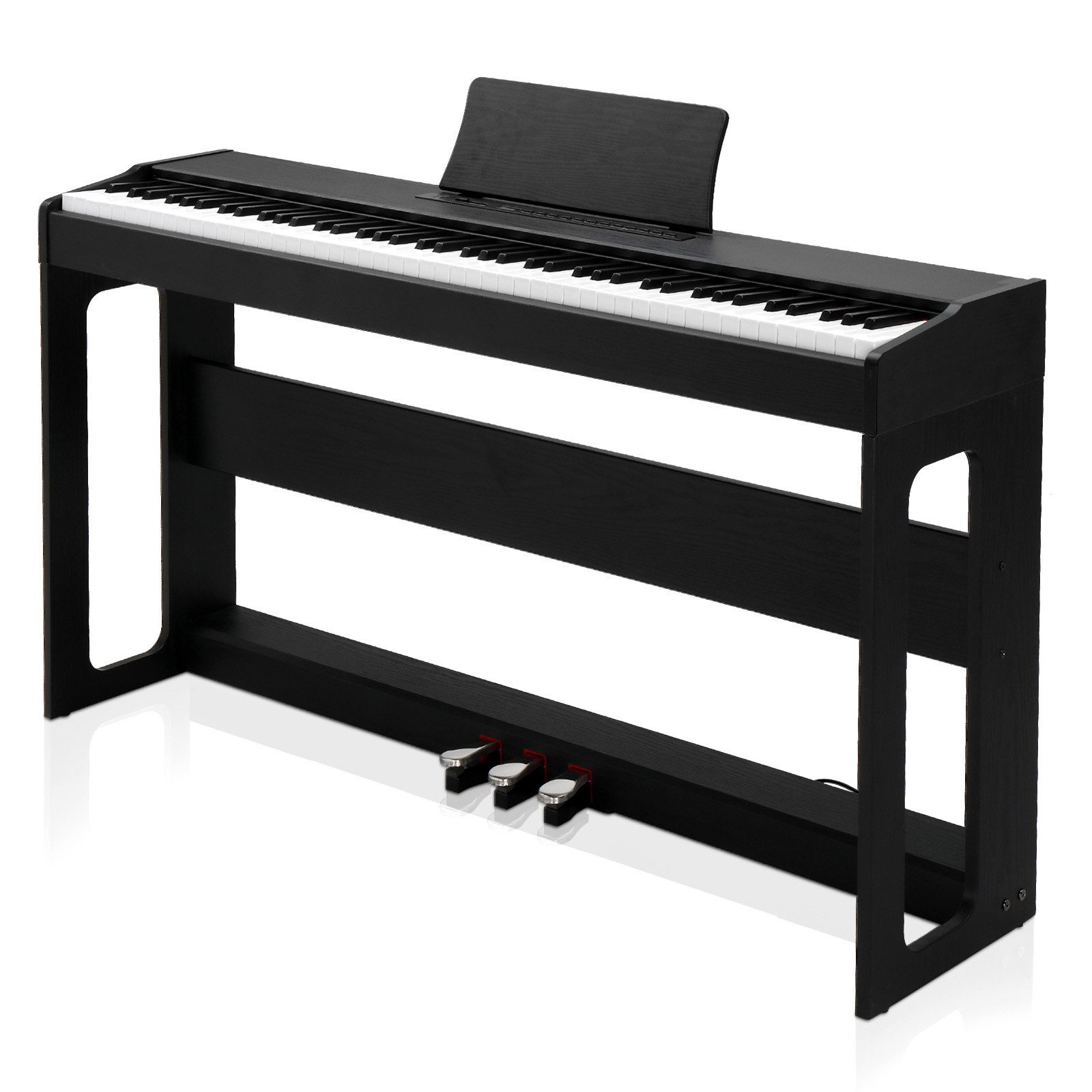 Bonnlo Digitalpiano 88 Tasten, vollgewichtete Tastaturen mit Klavierständer (1-St), Kopfhörermodus, Dual-Bluetooth, anpassbare Anschlagdynamik