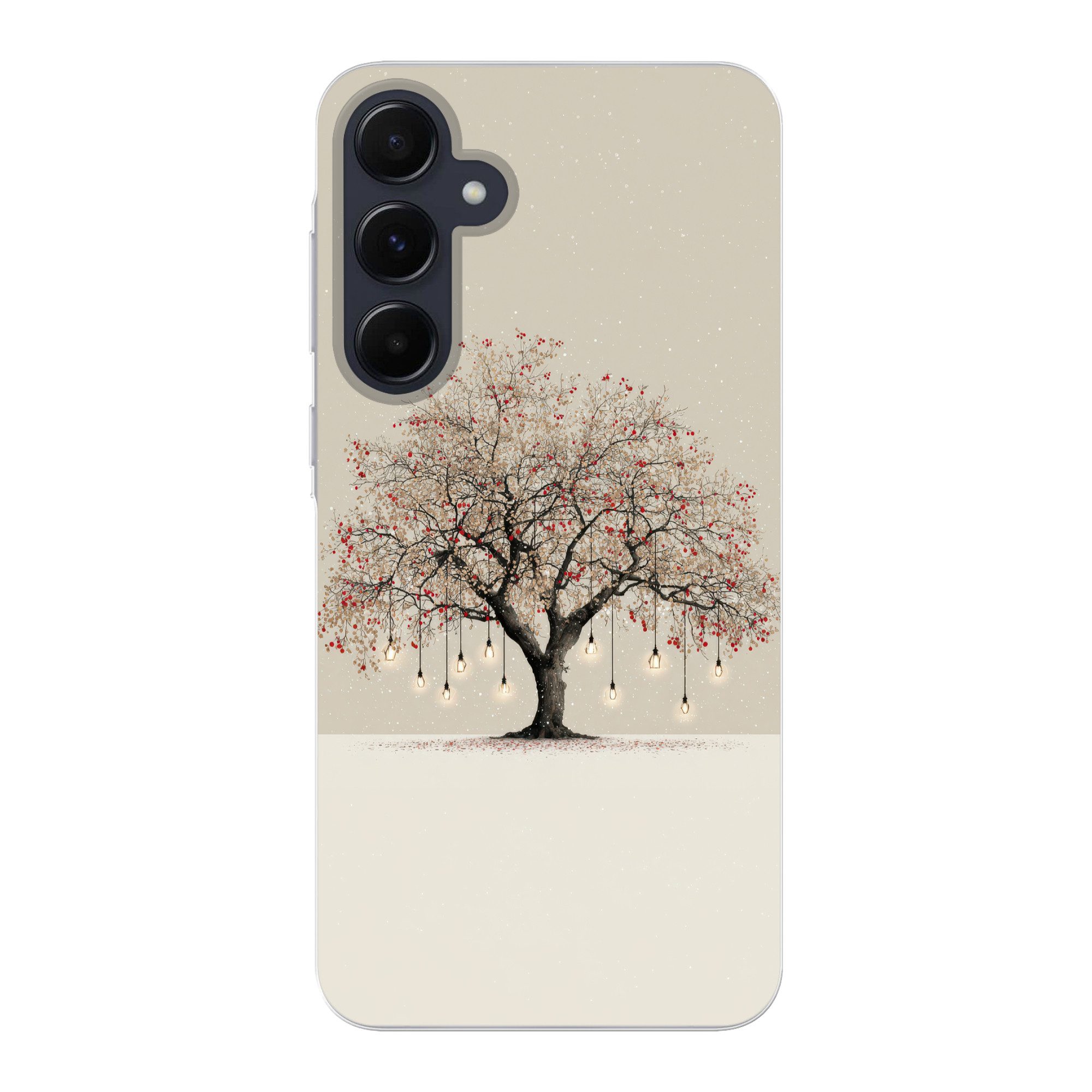 MuchoWow Handyhülle für Samsung Galaxy A55 Lichterbaum - Winter - Weihnachten - Mehrfarbig, Phone Case, Silikon, Schutzhülle Dünn