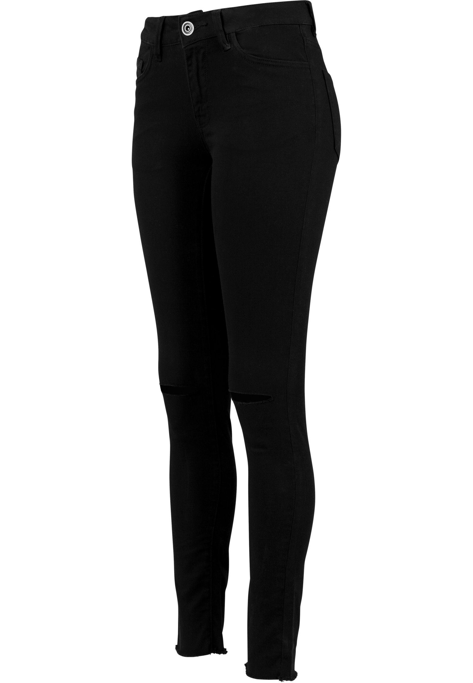 URBAN CLASSICS Skinny-fit-Jeans TB1538 black Cut Knee