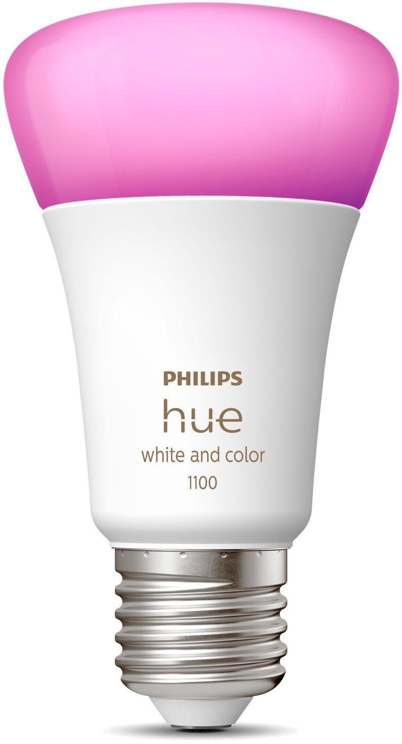 Philips Hue White & Col. Amb. E27 Einzelpack 800lm 75W LED-Leuchtmittel, E27,  1 St., Warmweiß, Farbwechsler