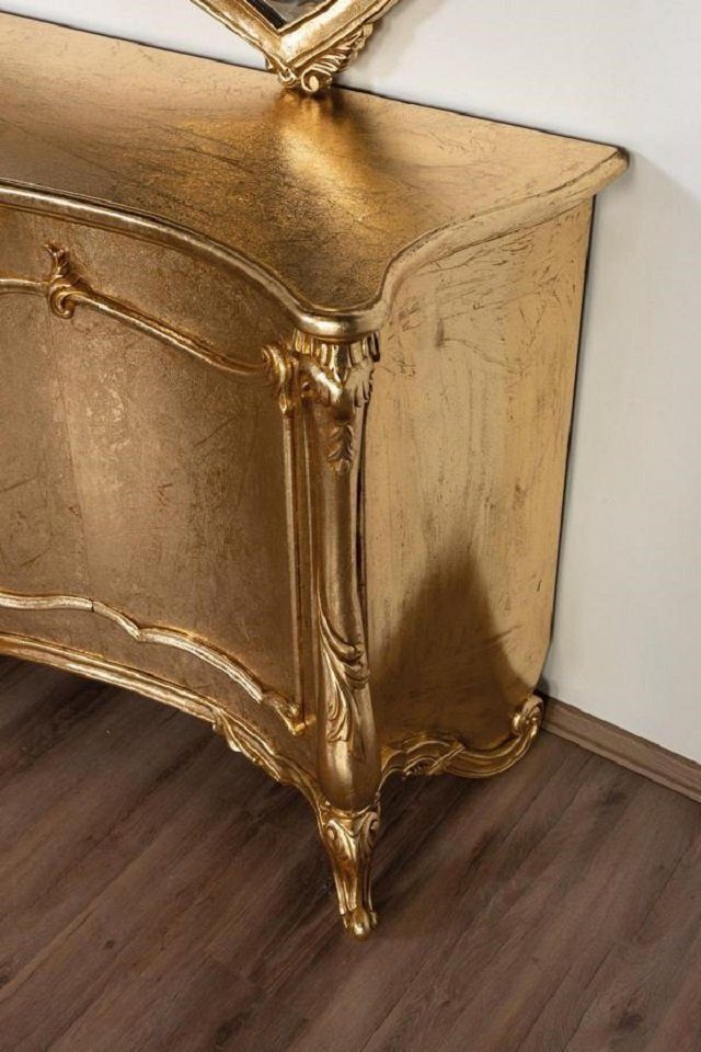 Xlmoebel Sideboard Goldene Kommode mit Spiegel und elegantem Design (2 St), Hergestellt in Europa