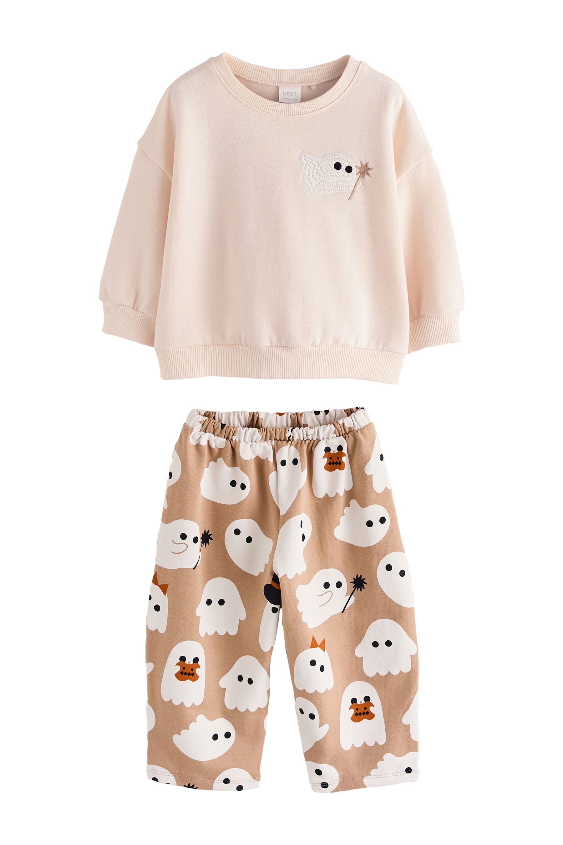 Next Sweatanzug Sweatshirt und Leggings mit Barrel-Bein im Set (2-tlg)