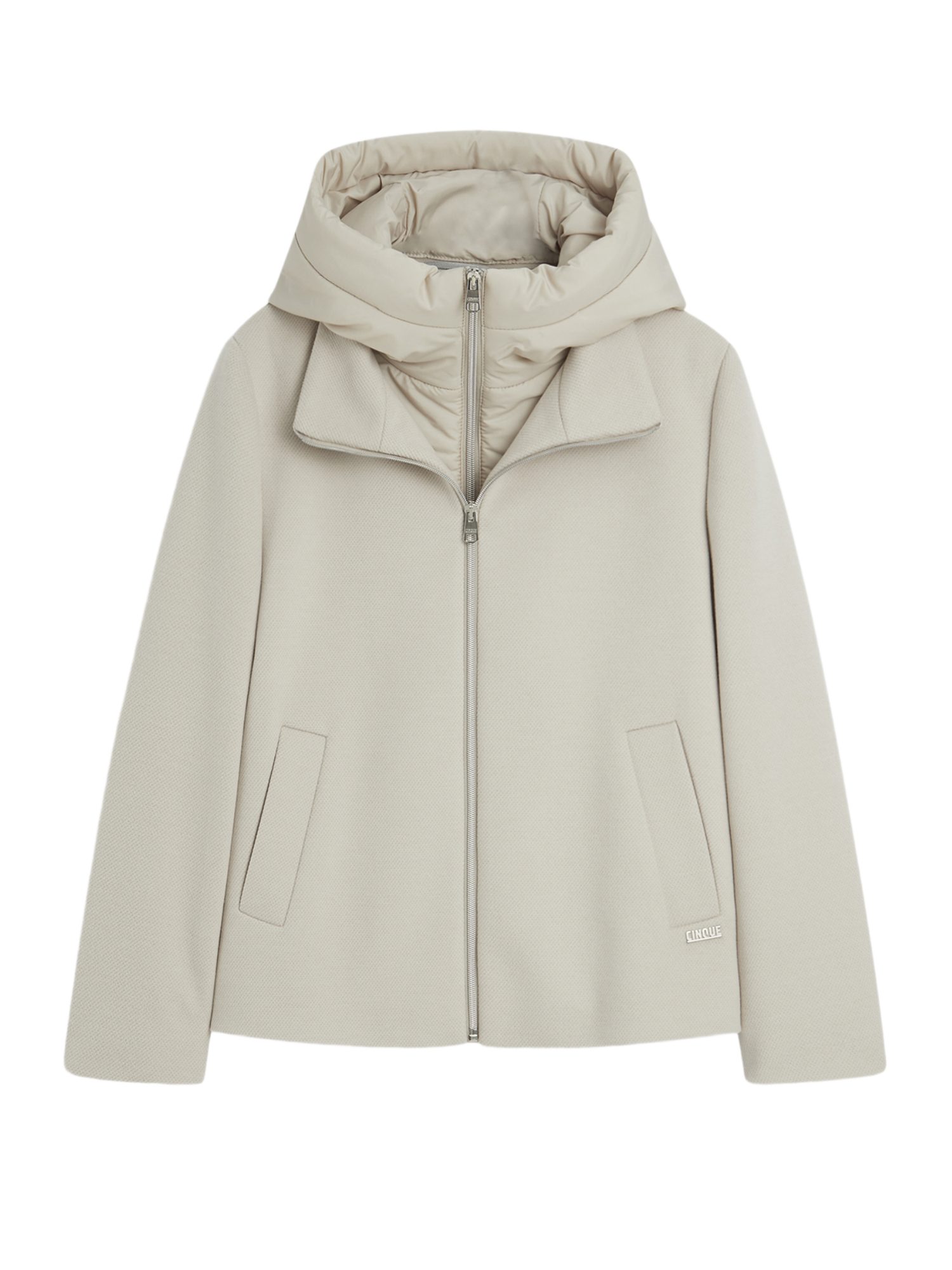 Cinque Wolljacke natur,Casual,Polyester,Unifarben,Kapuze,Langarm,Regular Fit