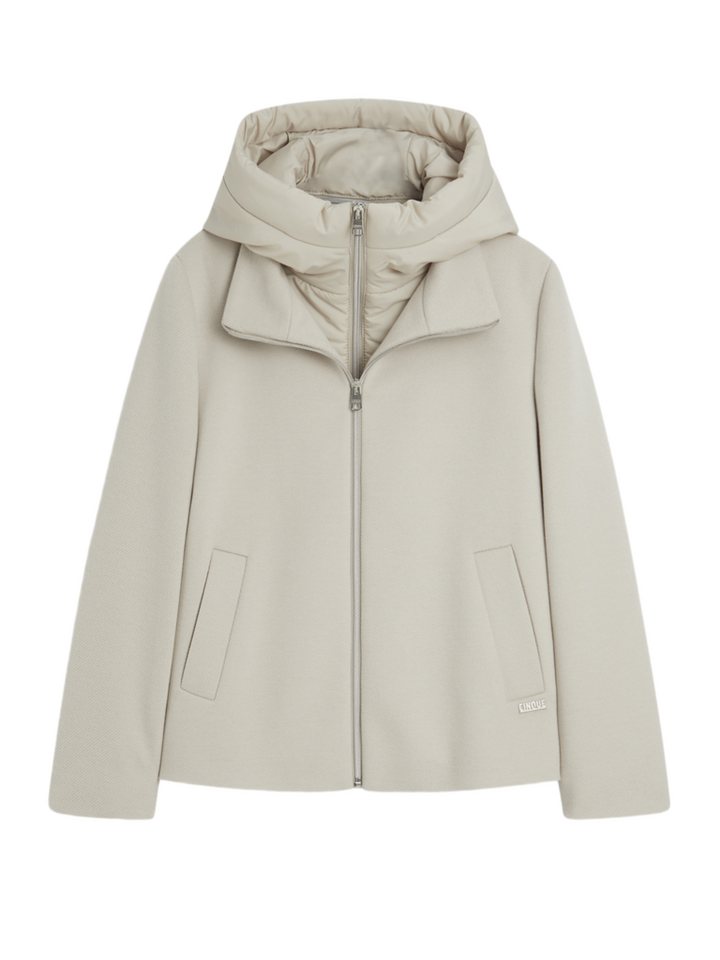 Cinque Wolljacke natur,Casual,Polyester,Unifarben,Kapuze,Langarm,Regular Fit