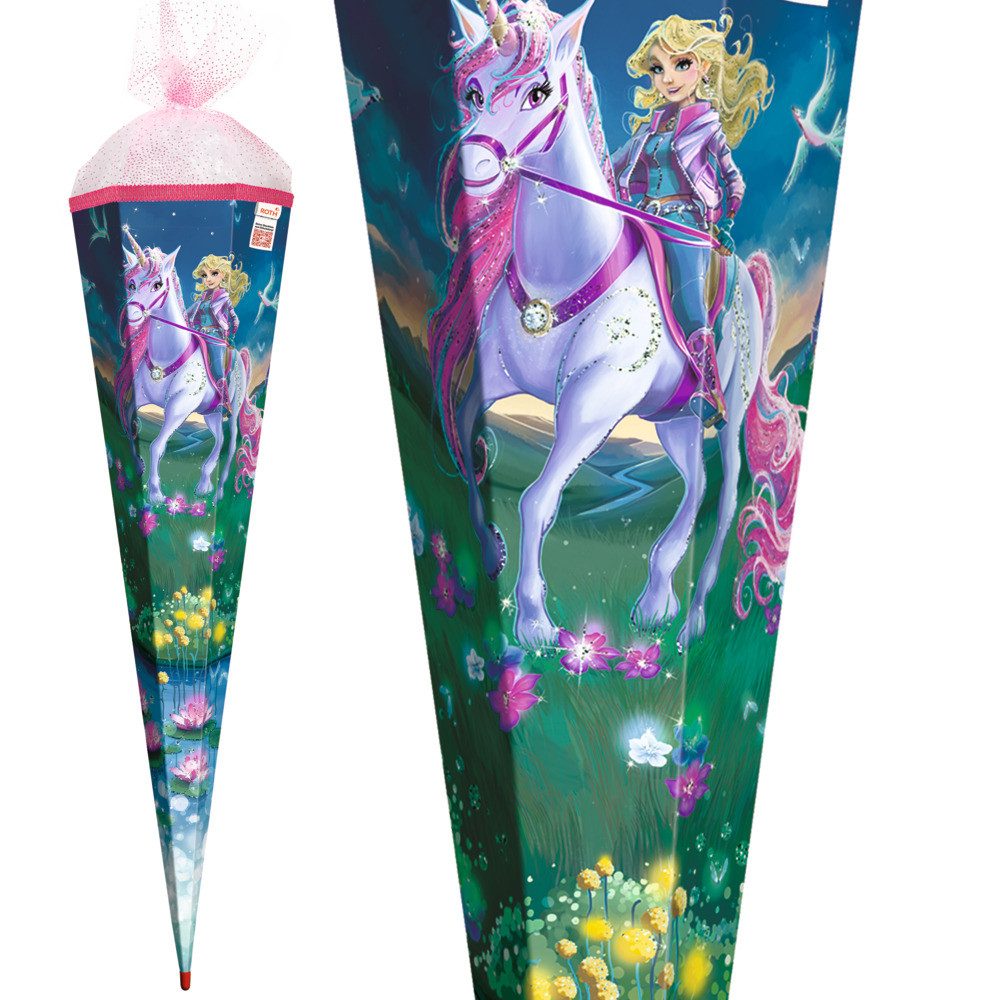 Roth Schultüte Roth Schultüte Magische Einhornreiterin Glitter eckig Schutzspitze