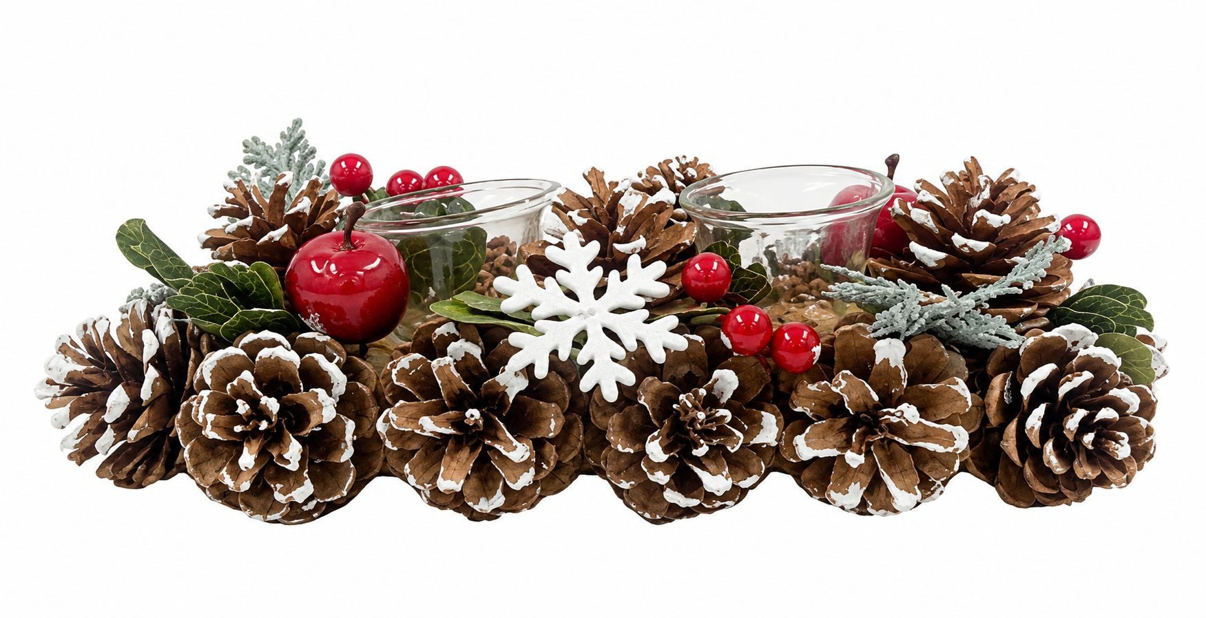 Small-Preis Adventsleuchter Adventsgesteck mit 2 oder 4 Teelichthaltern (1 St)