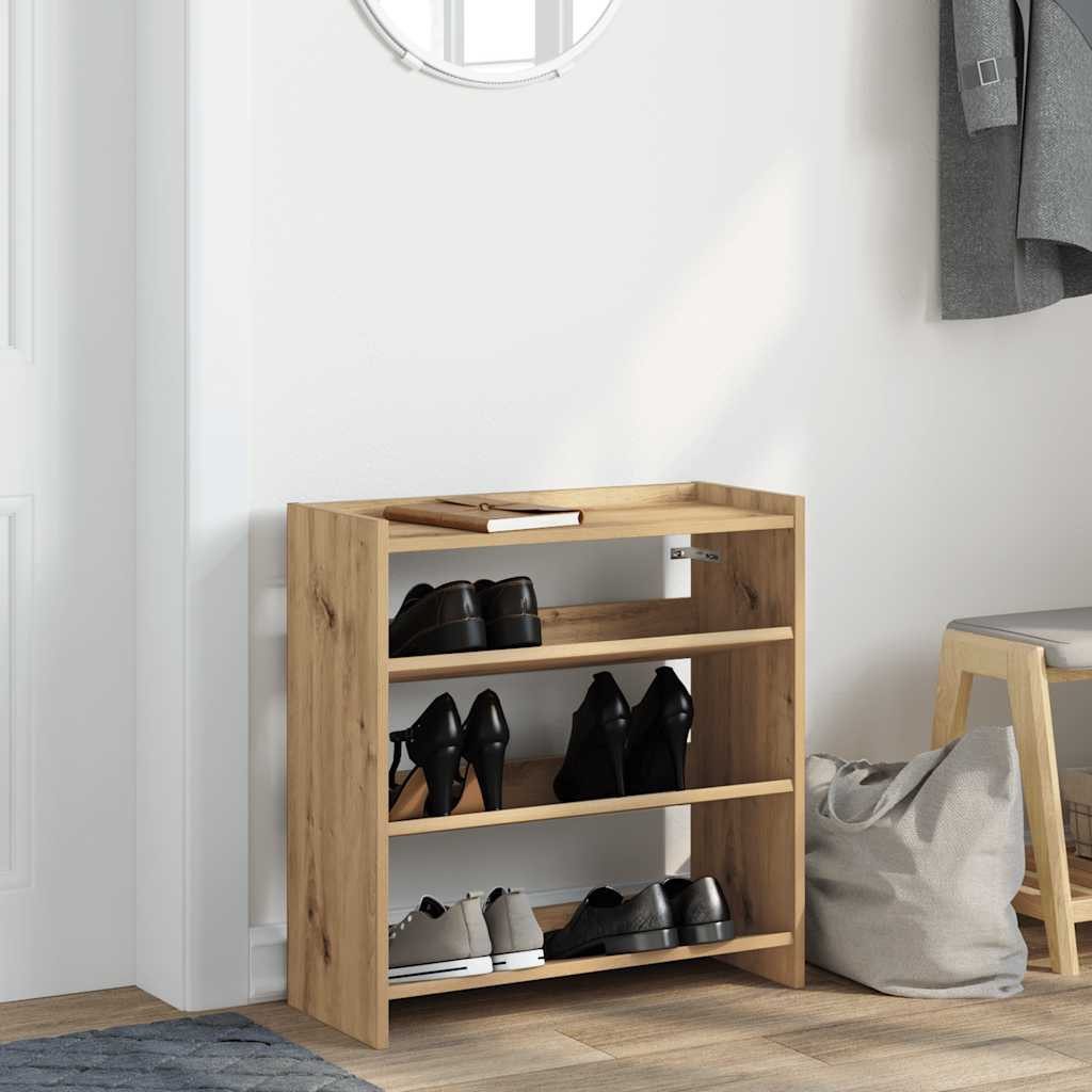 vidaXL Schuhregal Schuhregal Artisan-Eiche 60x25x62 cm günstig online kaufen