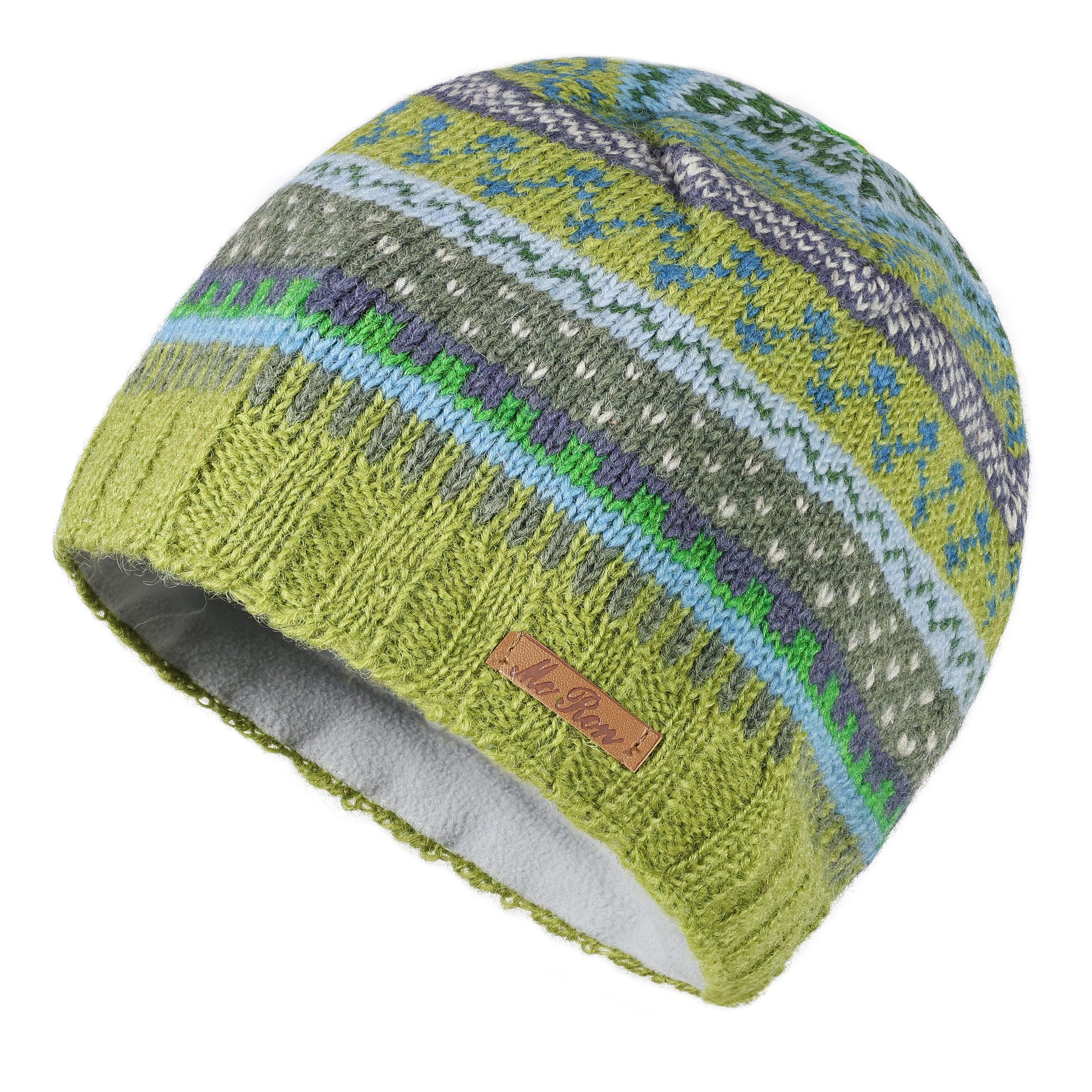 McRon Strickmütze Wollmütze Modell Mago im Norweger Muster
