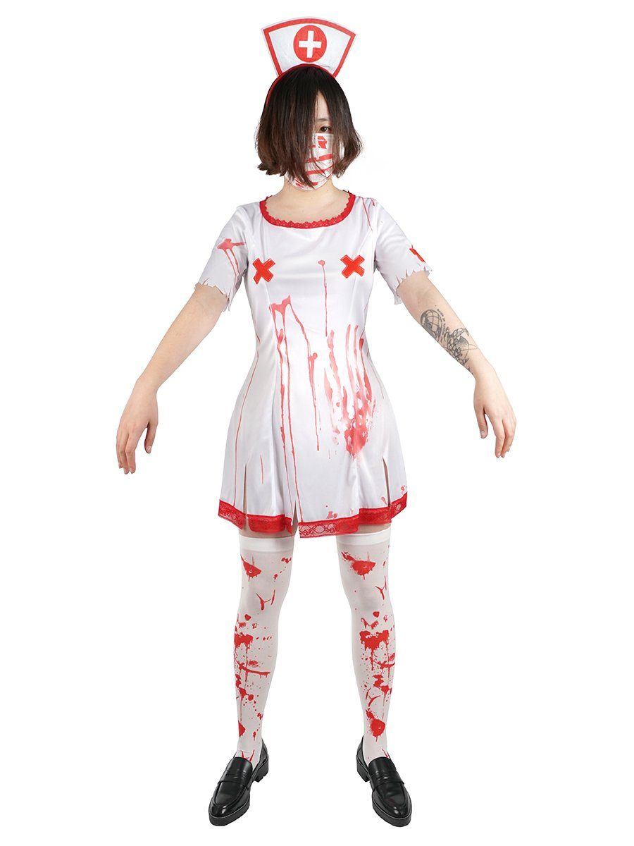 GalaxyCat Kostüm »Halloween Kostüm sexy Horror Krankenschwester, «,  Blutiges Krankenschwester Kostüm