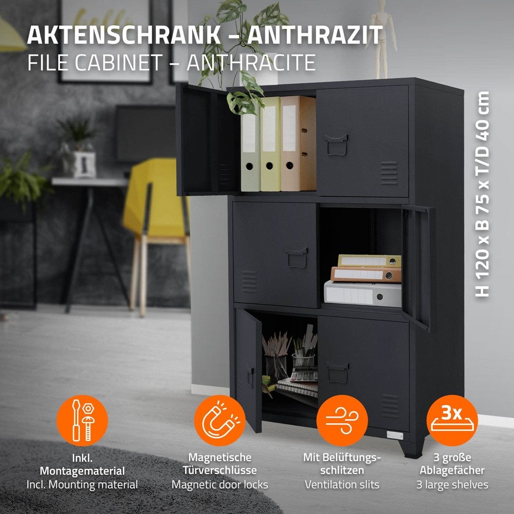 ML-DESIGN Aktenschrank Metallschrank mit Schubladen, freistehender günstig online kaufen