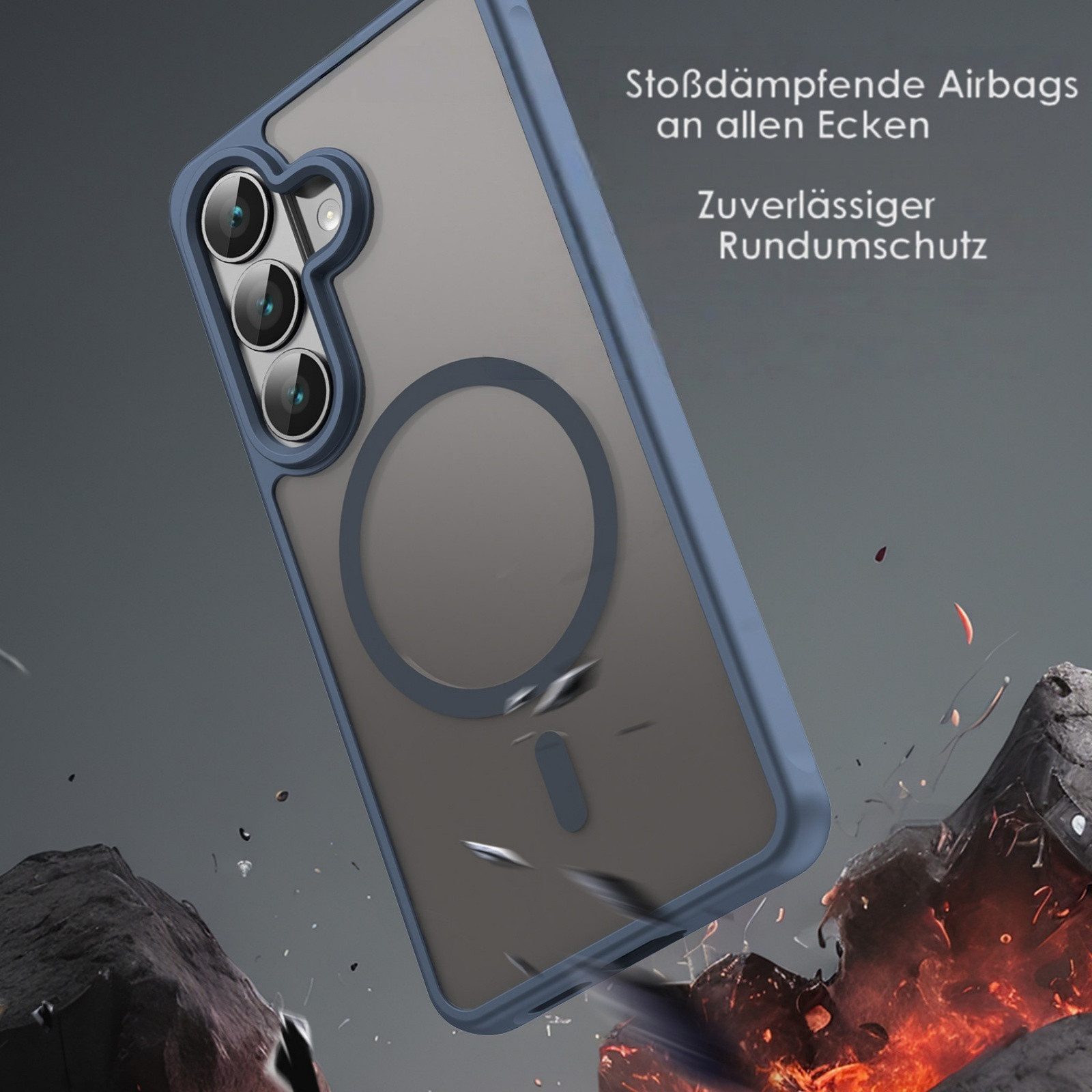 betterfon Handyhülle für Samsung Galaxy Serie Schutzhülle Magnet Case Hülle magnetisch, Magnetisches Laden, mattes Design, kratzfest & stoßfest verarbeitet – Bild 4 von 5