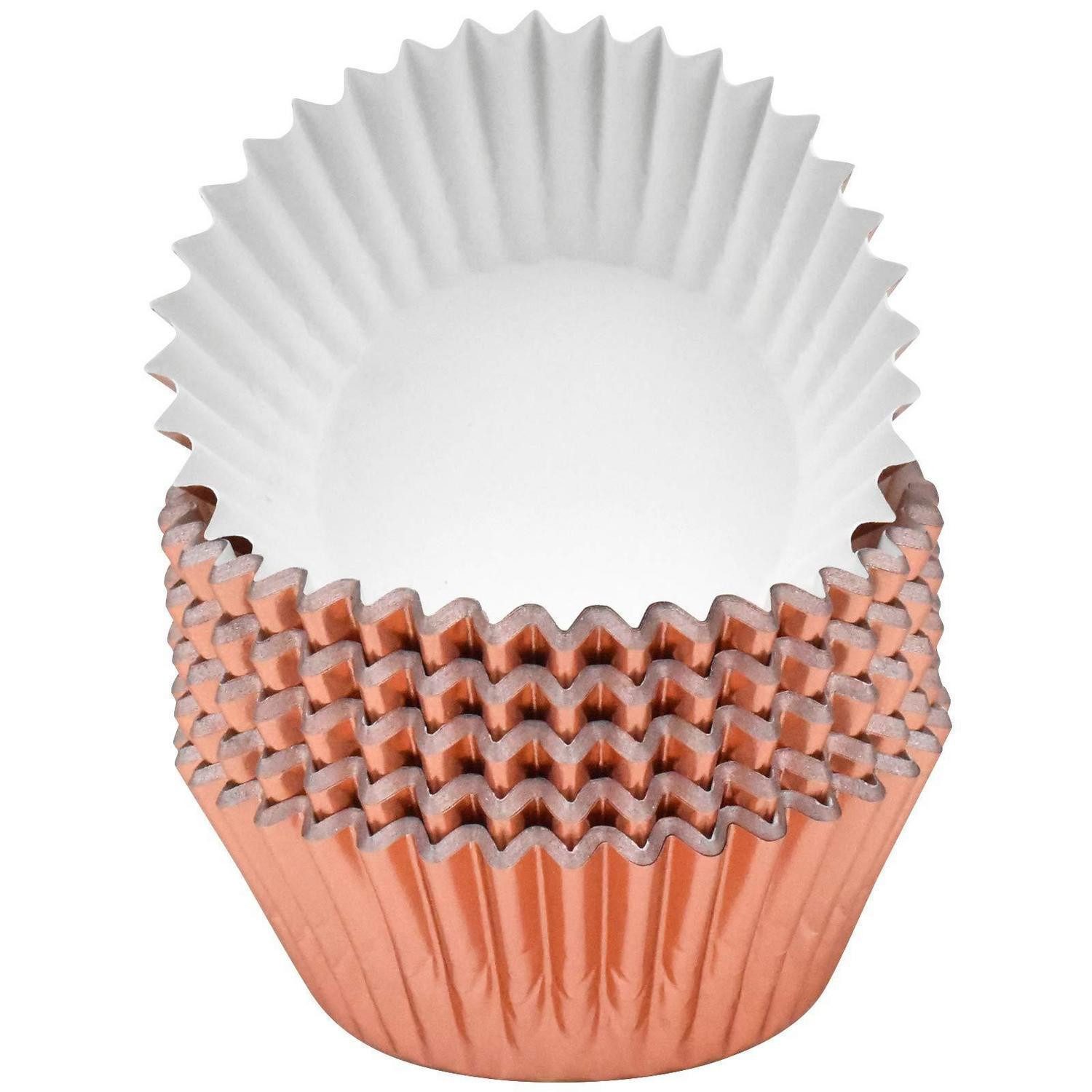 LuxusKollektion Muffinform Muffin Papierförmchen 100er Set Roségold, (100-tlg)