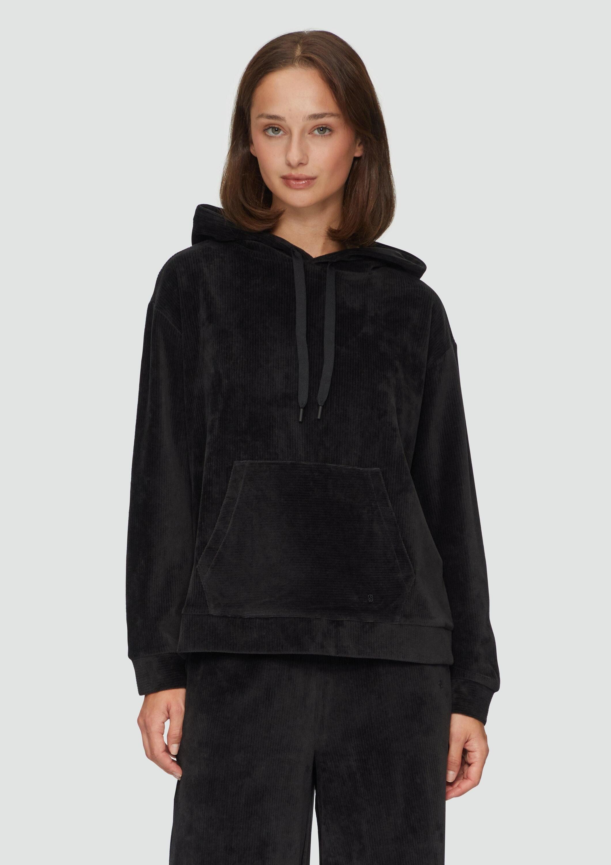 s.Oliver Sweatshirt Sweatshirt Kapuzen-Sweatshirt mit Cord-Struktur günstig online kaufen