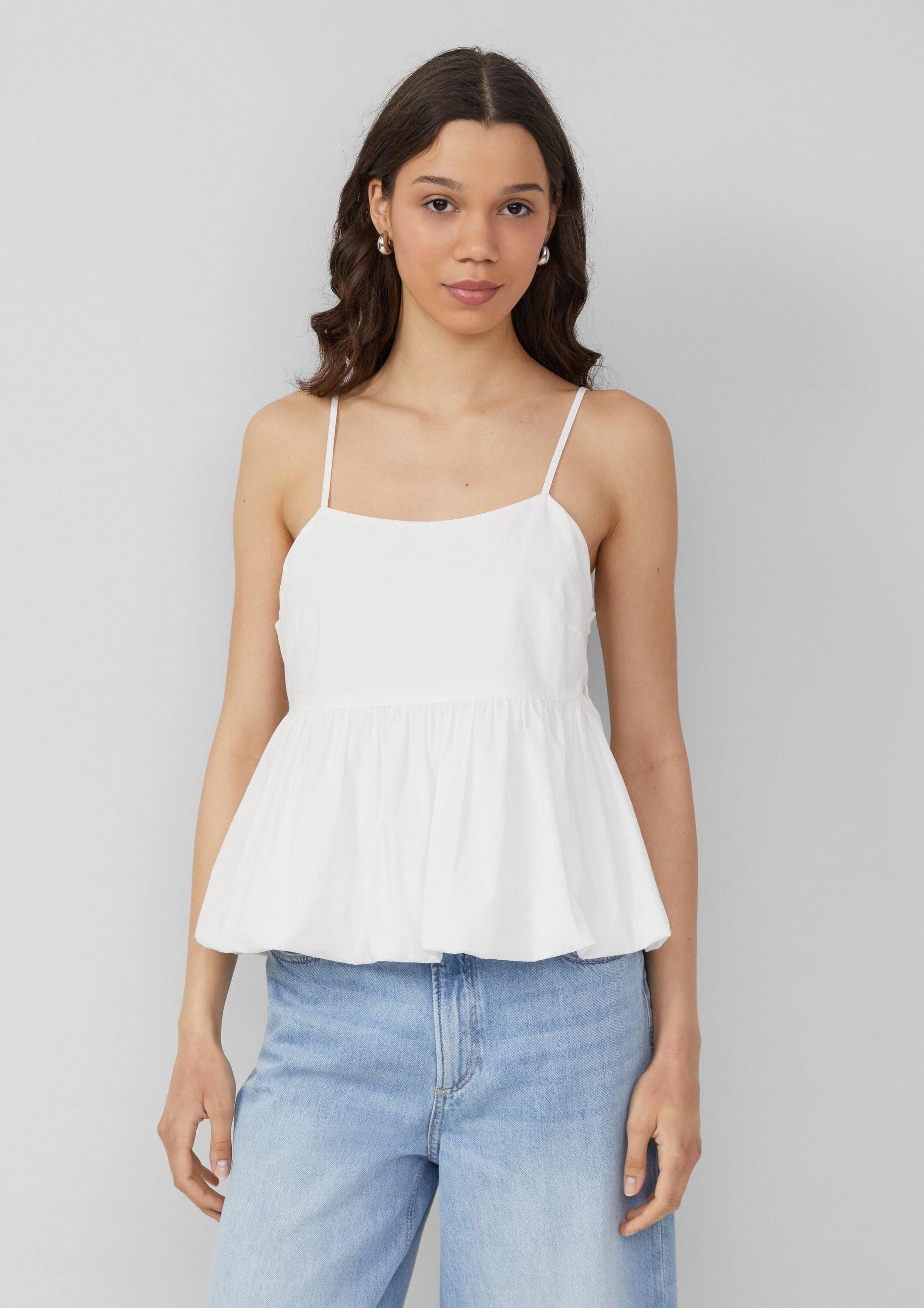 QS Muskelshirt Bluse Babydoll-Blusentop, QS x Sarah & Tini