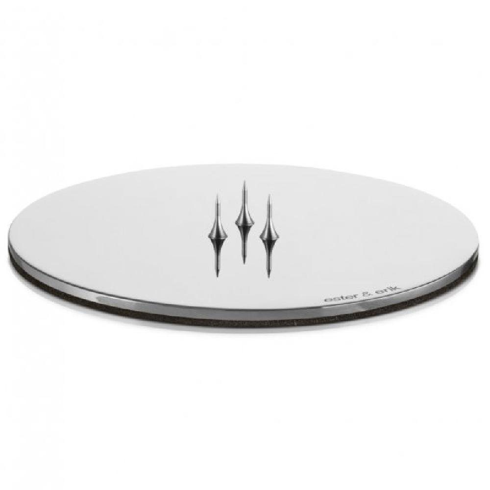 ester & erik Свечиhalter Свечиplatte Medium Silver Shiny