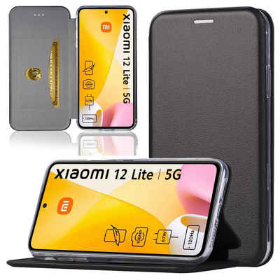 Numerva Handyhülle Handy Tasche Book Case für Xiaomi 12 Lite, Klapphülle Flip Cover Hardcover Schutz Hülle Etui