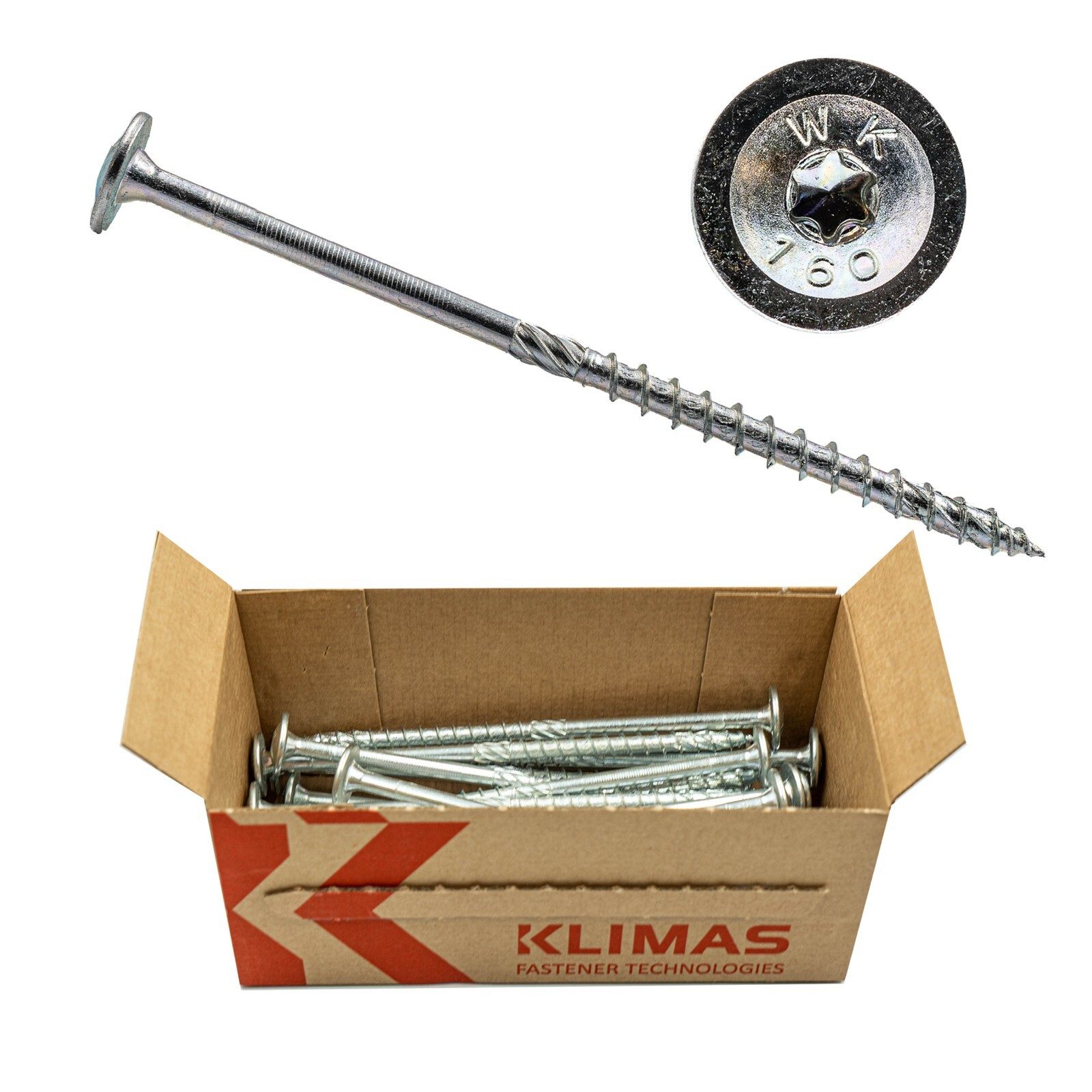 Klimas Schraube Tellerkopfschrauben Holzschrauben Gelb, (250 St)