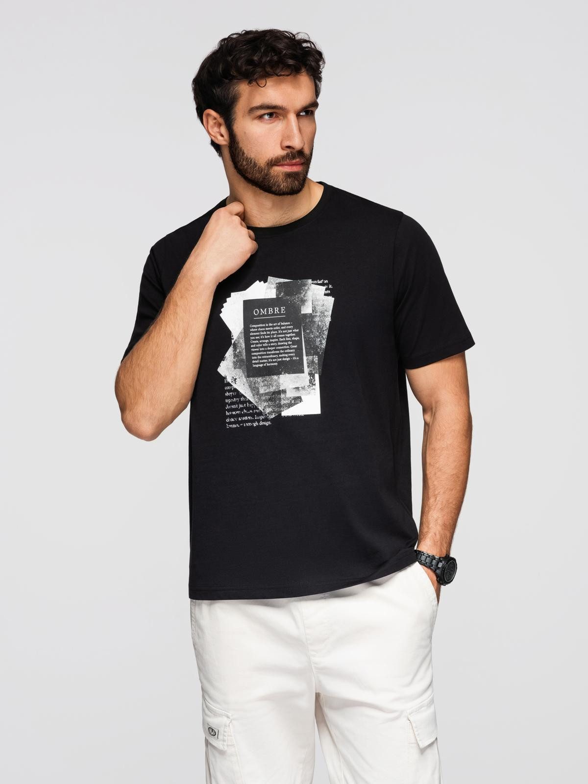 OMBRE Print-Shirt Herren-T-Shirt aus der Ombre-Linie