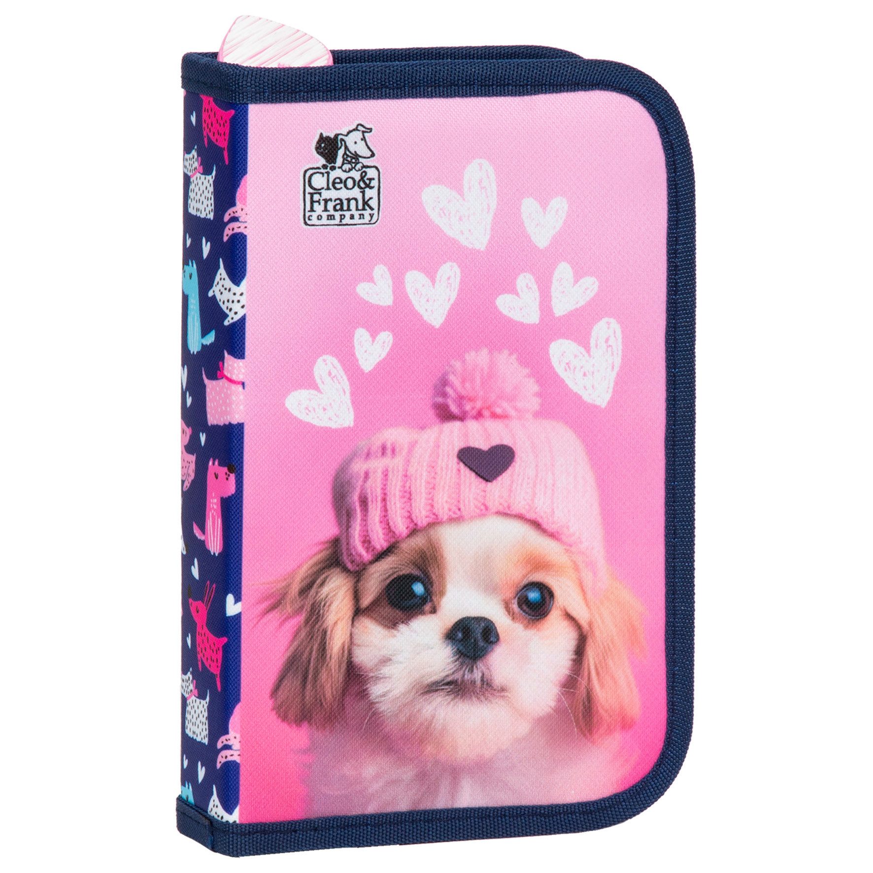 DERFORM Federtasche Süßer Hund Federtasche Пеналы Federmappe Stifte Mäppchen, (22-tlg), gefüllt