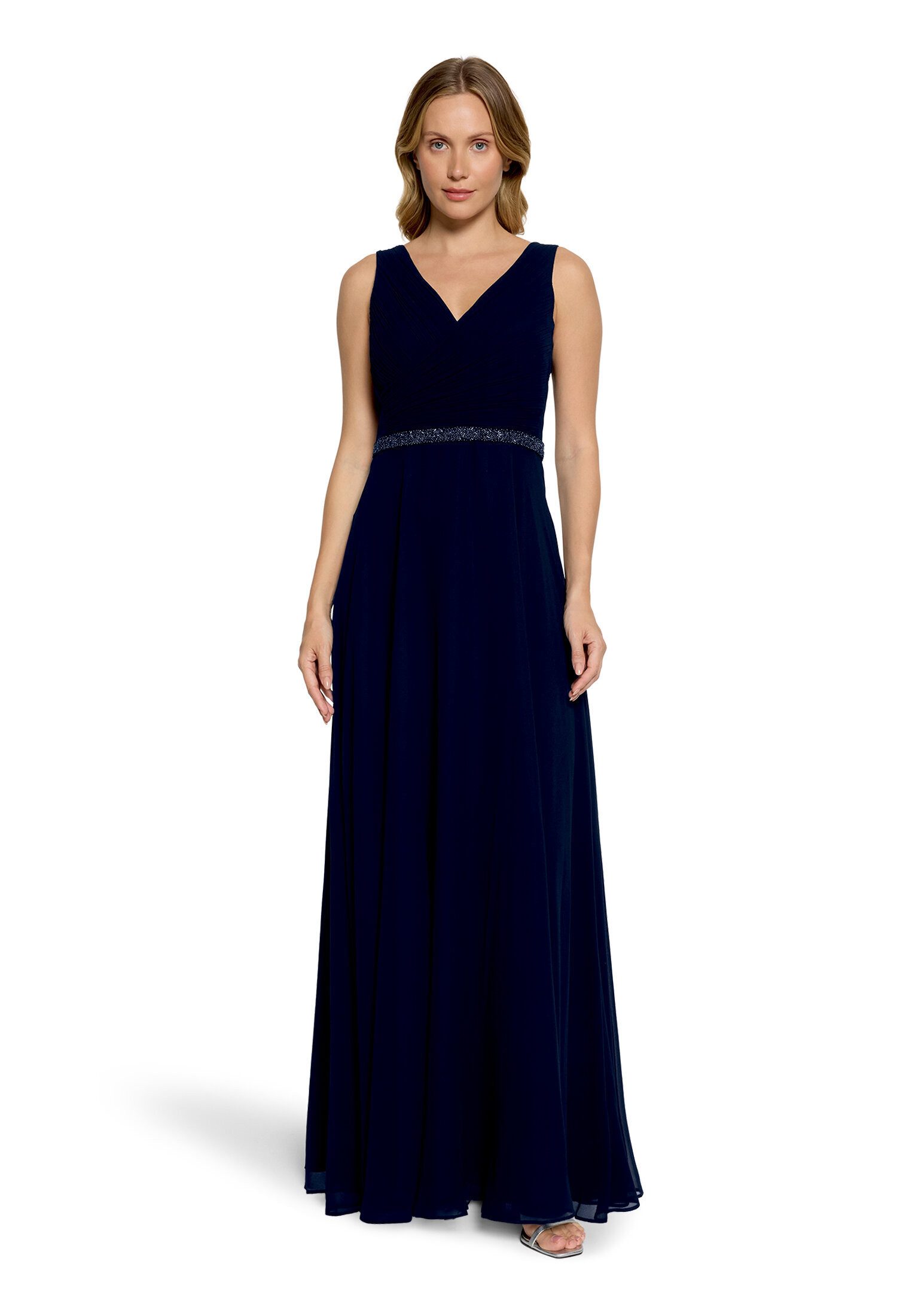 Vera Mont Abendkleid Damen mit Plissee Dekoelemente