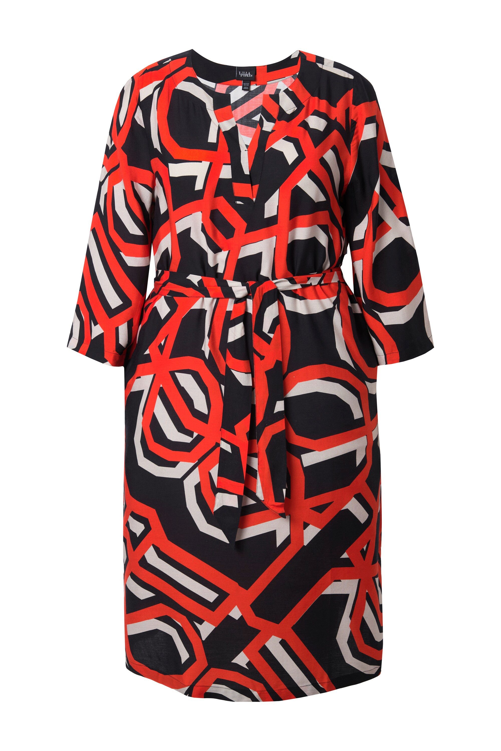 Ulla Popken Midikleid Kleid grafischer Druck günstig online kaufen