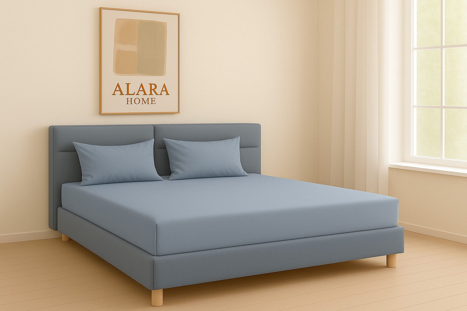 ALARA HOME Spannbettlaken 180x200 Baumwolle 100% Spannbetttuch Bettlaken Jersey 140x200, 90x200, Spannbetttuch,145 g/m², Topper,Rundumgummi, Atmungsaktiv – Bild 2 von 2
